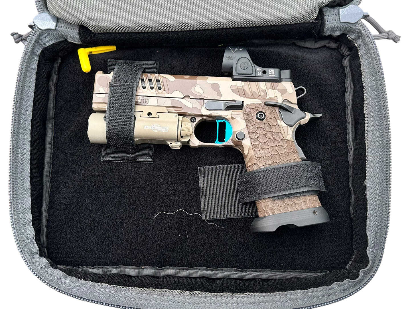 STACCATO CUSTOM XC MULTI CAM WITH BLUE ATLAS TRIGGER TRIJICON SRO & X300 (PRE OWNED)