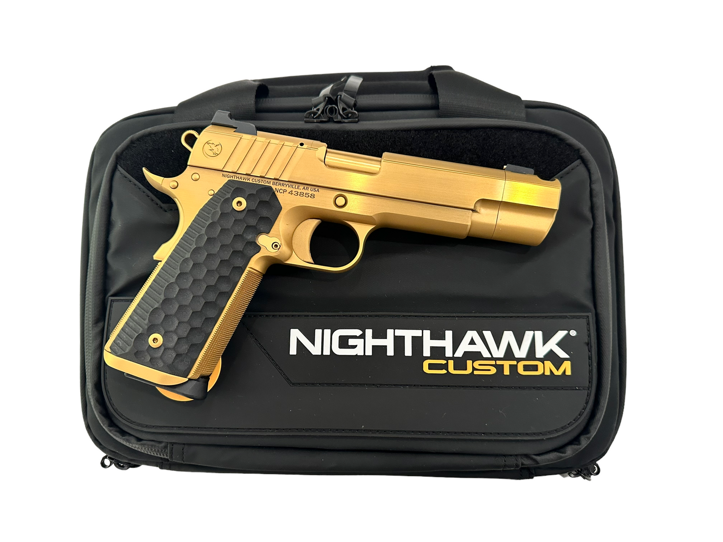 NIGHTHAWK CUSTOM FIREHAWK GOLD TIN WITH IOS CUT .45ACP