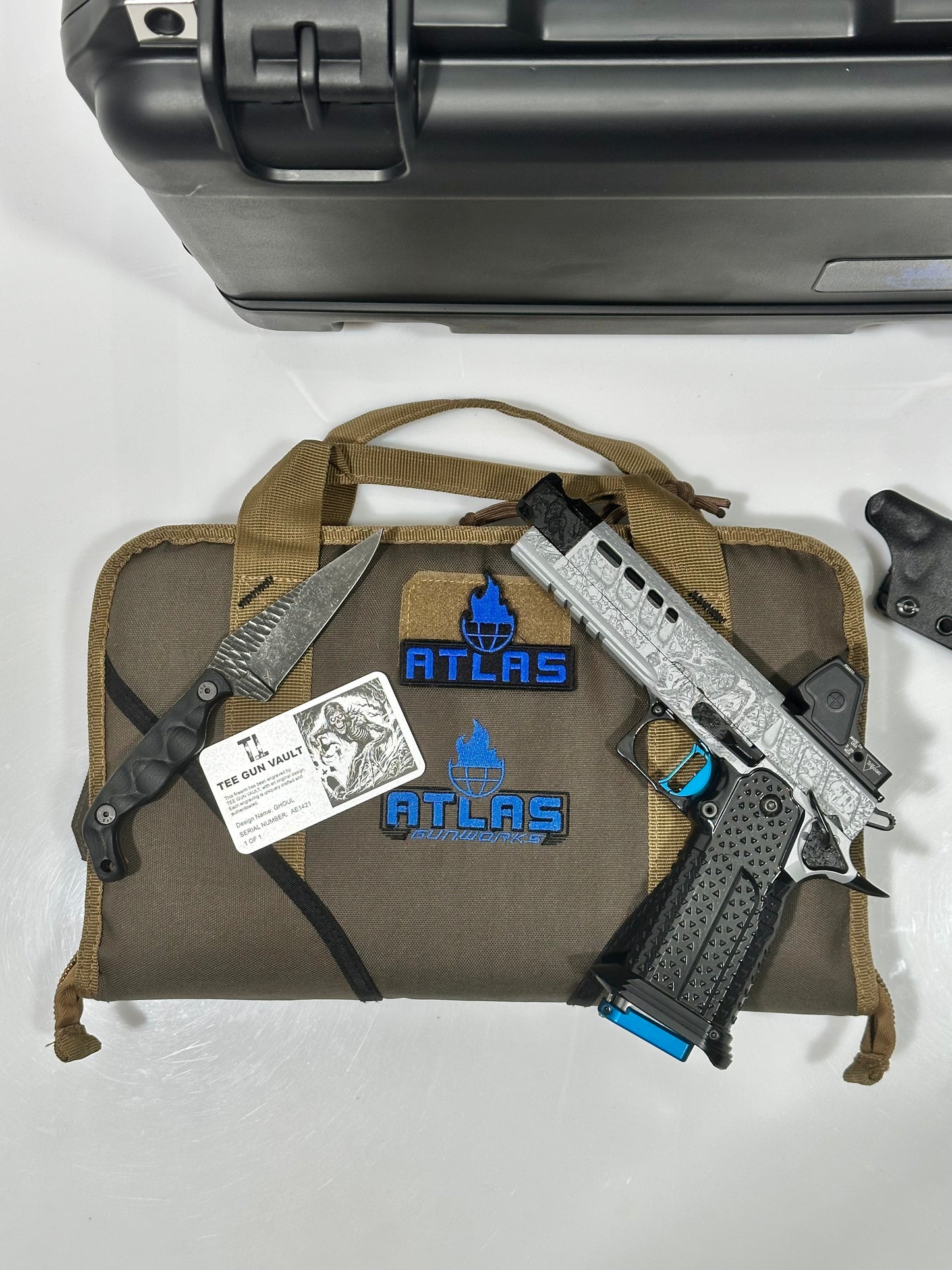 ATLAS GUNWORKS EREBUS “GHOUL” CUSTOM 1 OF 1 WITH TRJICON RMR HD AND STROUP KNIVES BRAVO-5