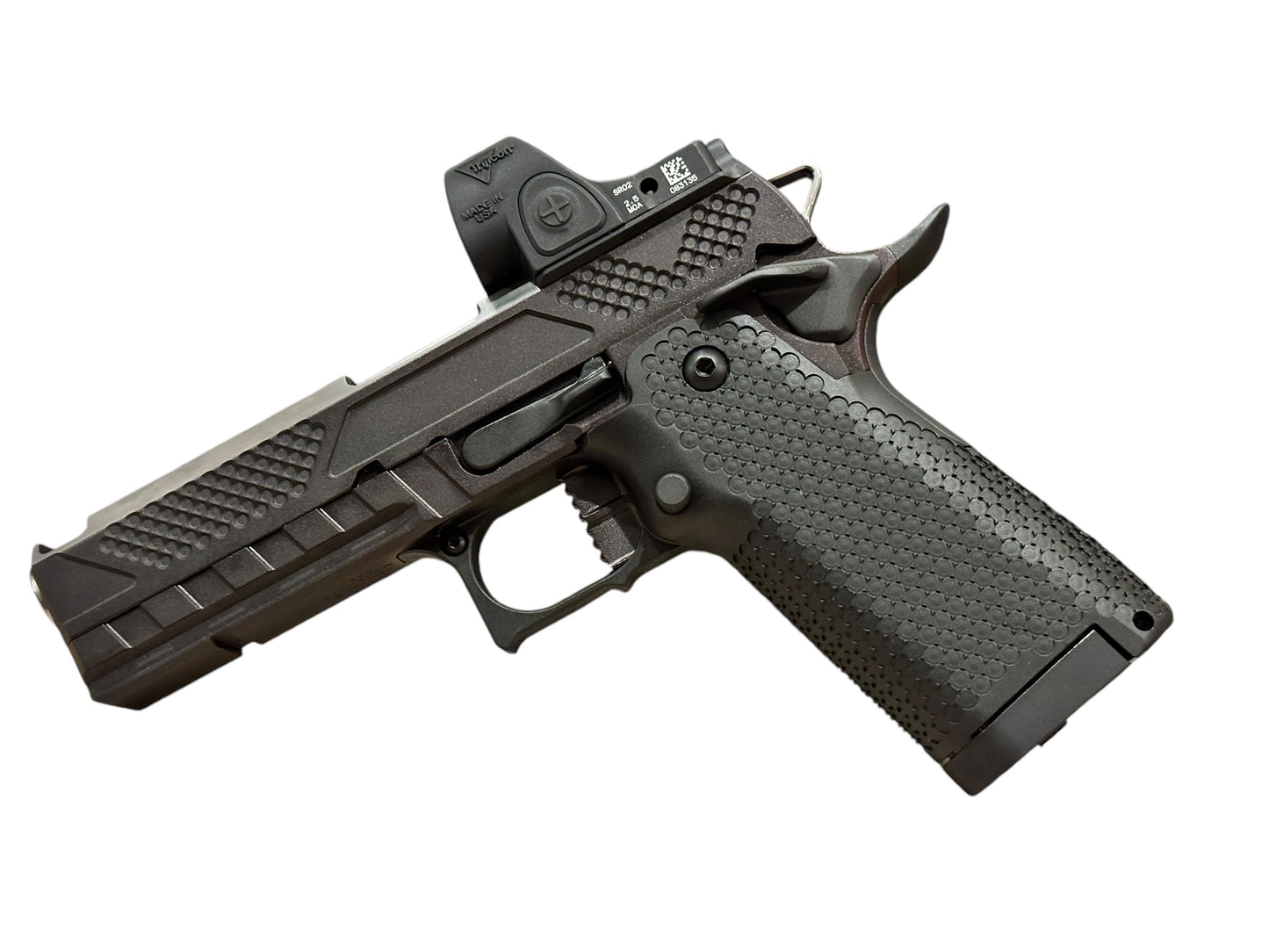 COMBAT PRECISION M5-P COMMANDER POLISHED FLATS WITH SRO (2.5 MOA) 9MM