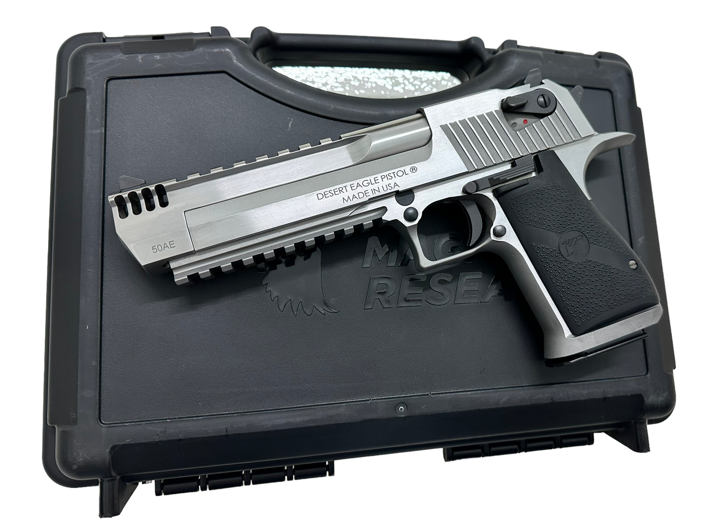 Magnum Research Desert Eagle XIX 50 AE 6" Stainless Steel top and bottom rail NIB