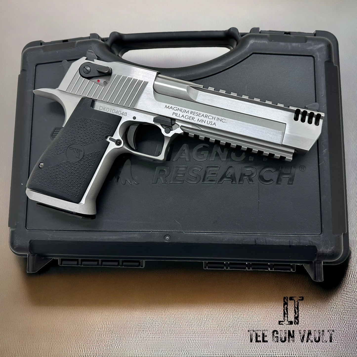 Magnum Research Desert Eagle XIX 50 AE 6" Stainless Steel top and bottom rail NIB