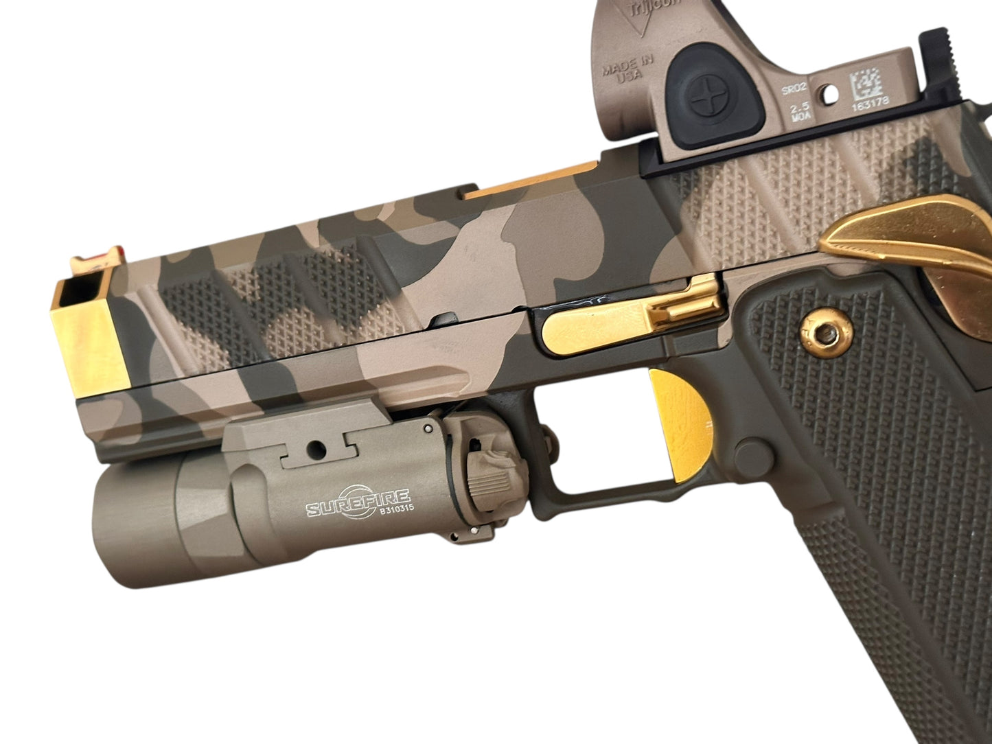 PHOENIX TRINITY H SERIES H PRO DOUBLE STACK EVO GRIPS WITH SRO AND X300 9MM MULTICAM