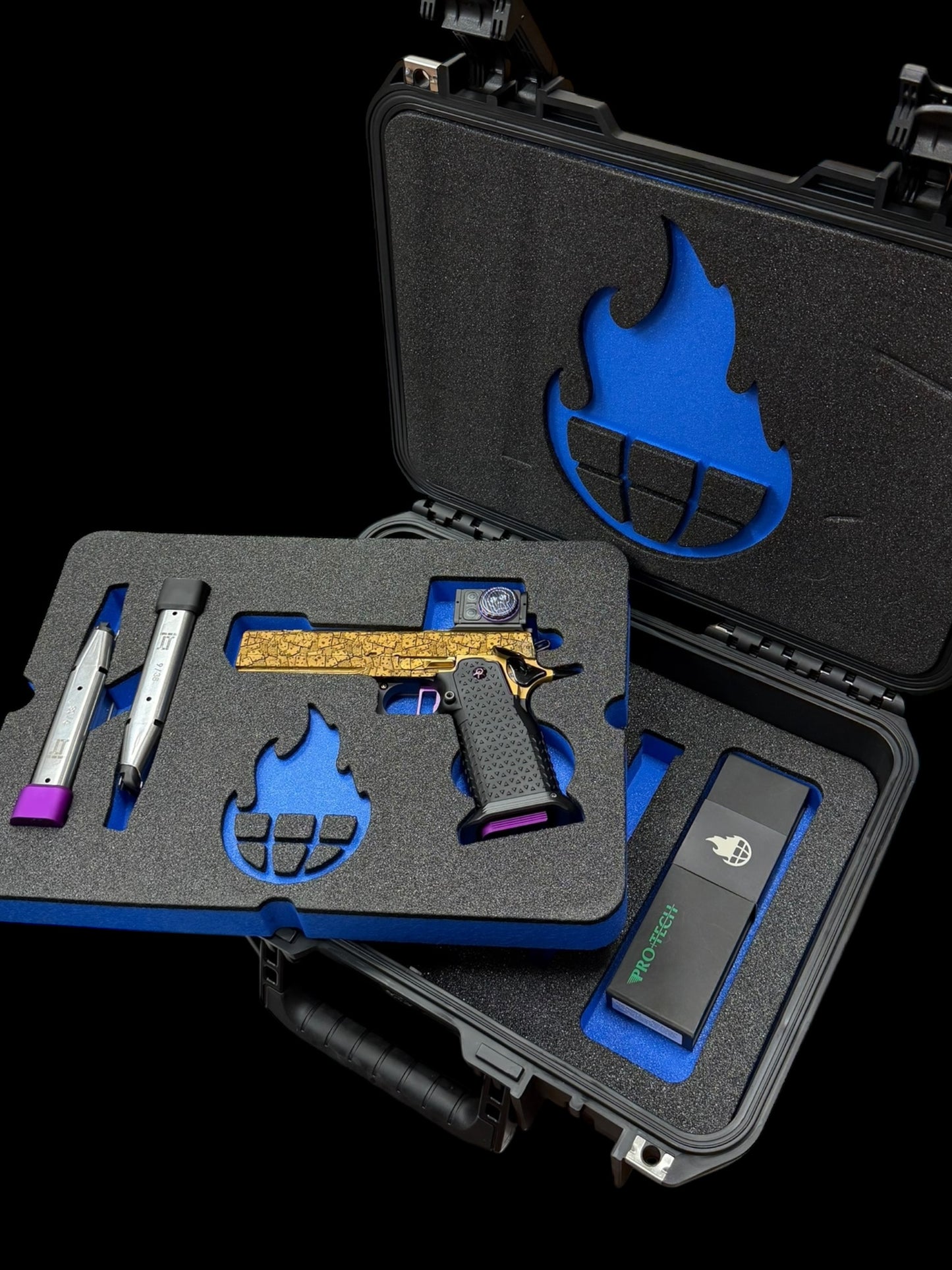 TEE GUN VAULT “RIVET” GOVERNMENT 5” PORTED COPPER WITH APE DEFENSE ACRO P2