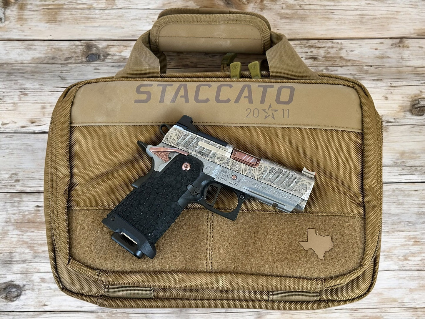 STACCATO CUSTOM CS 3.5” PORTED “SPARTANS” ENGRAVED PVD FINISH