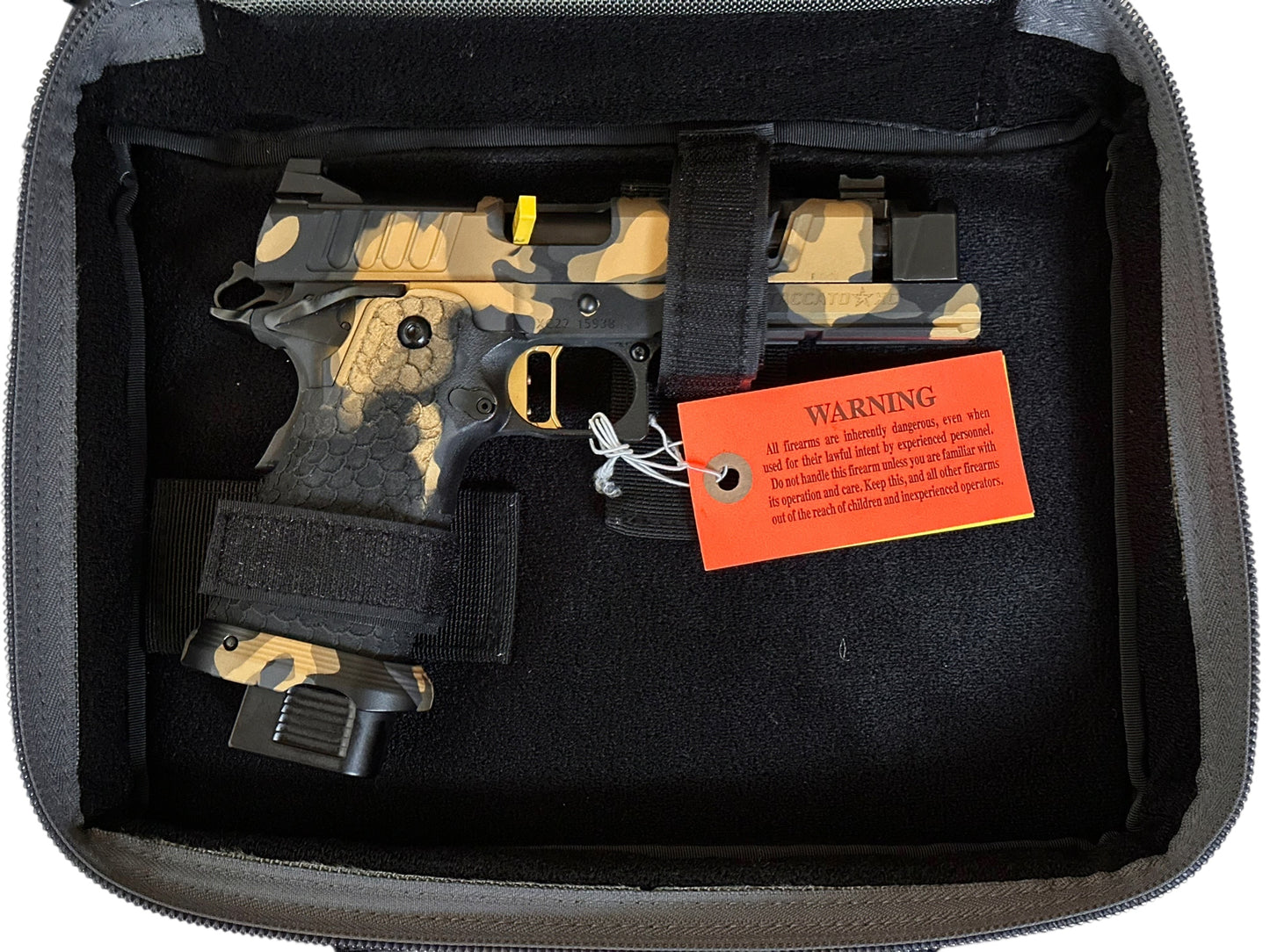 STACCATO CUSTOM XC MULTICAM FINISH DRAGON SCALE GRIPS AND ATLAS TRIGGER