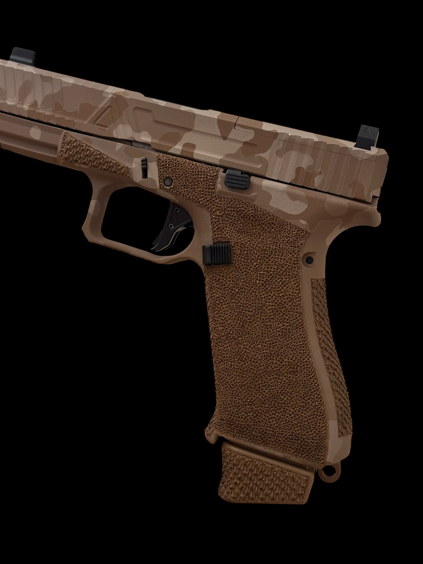 AGENCY ARMS GLOCK 19X FULL BUILD DESERT CAMO AOS