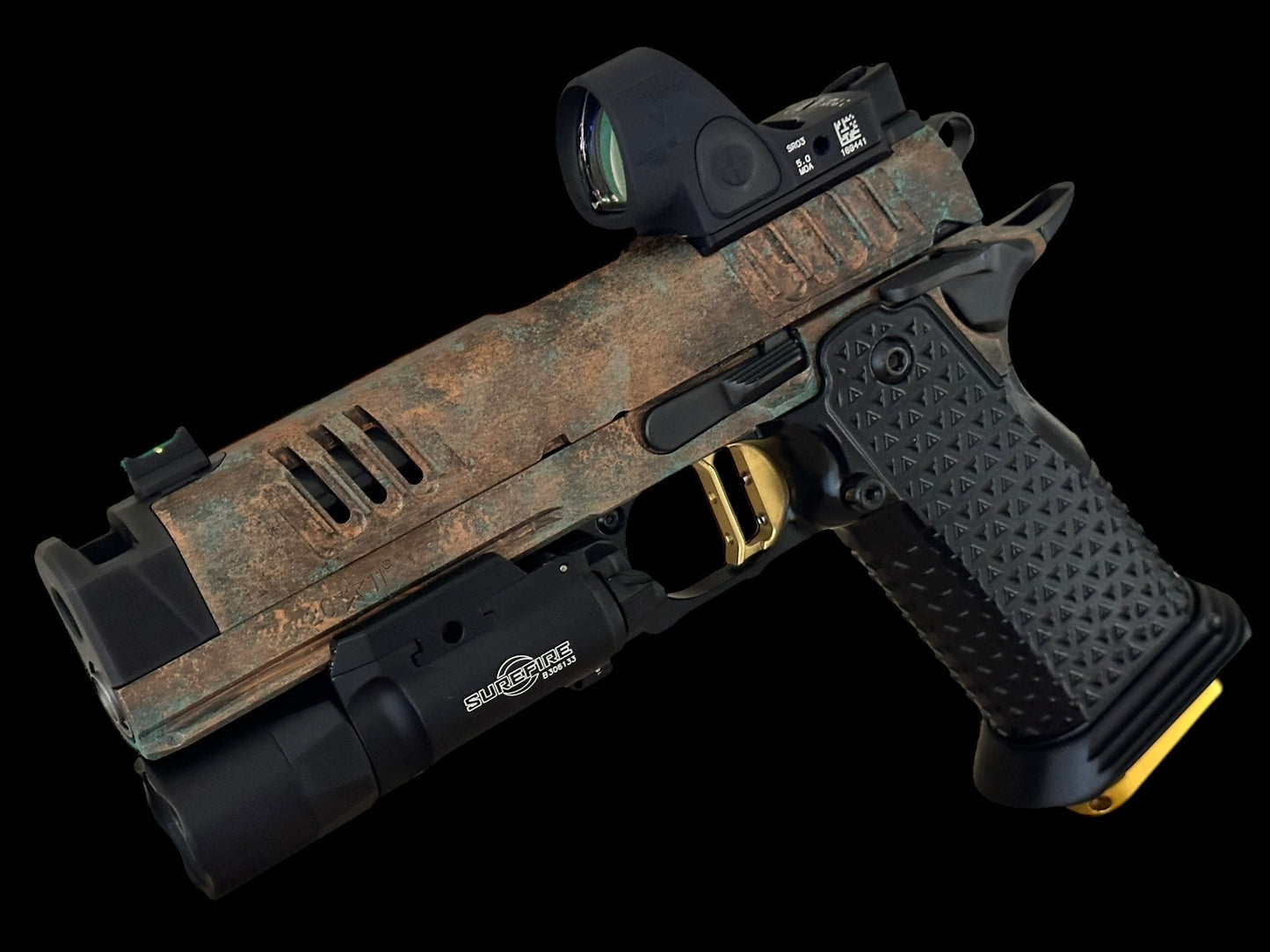 STACCATO CUSTOM XC SUNKEN SHIP EDITION WITH ATLAS METAL GRIPS GOLD TRIGGER SRO & X300