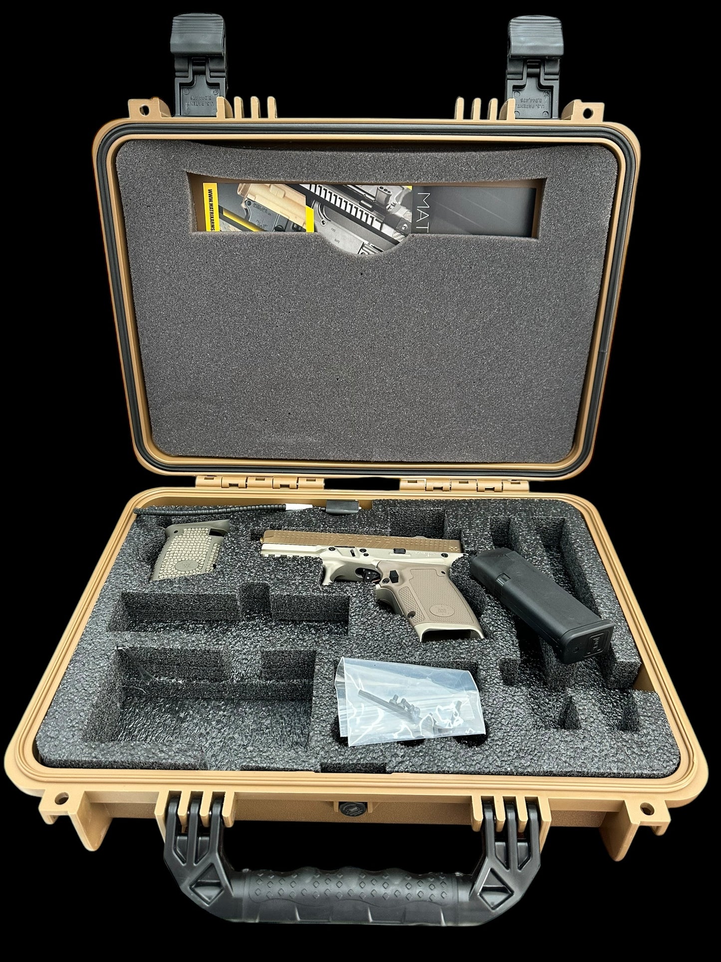 MATRIX ARMS MX19 FDE ALUMINUM FRAME GOLD BARREL