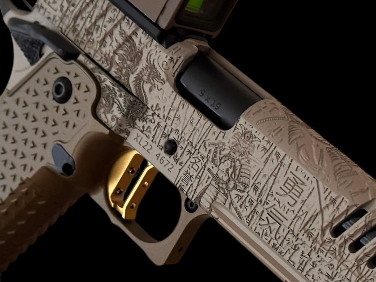 STACCATO CUSTOM XL “IMMORTALS” THEME WITH ATLAS METAL GRIPS ACRO P2 & MODLITE
