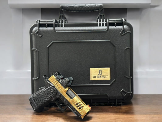 STACCATO CUSTOM CS “MEDUSA” X SERIES PORTED 3.5” FULLY ENGRAVED IN GOLD NITRIDE PVD FINISH