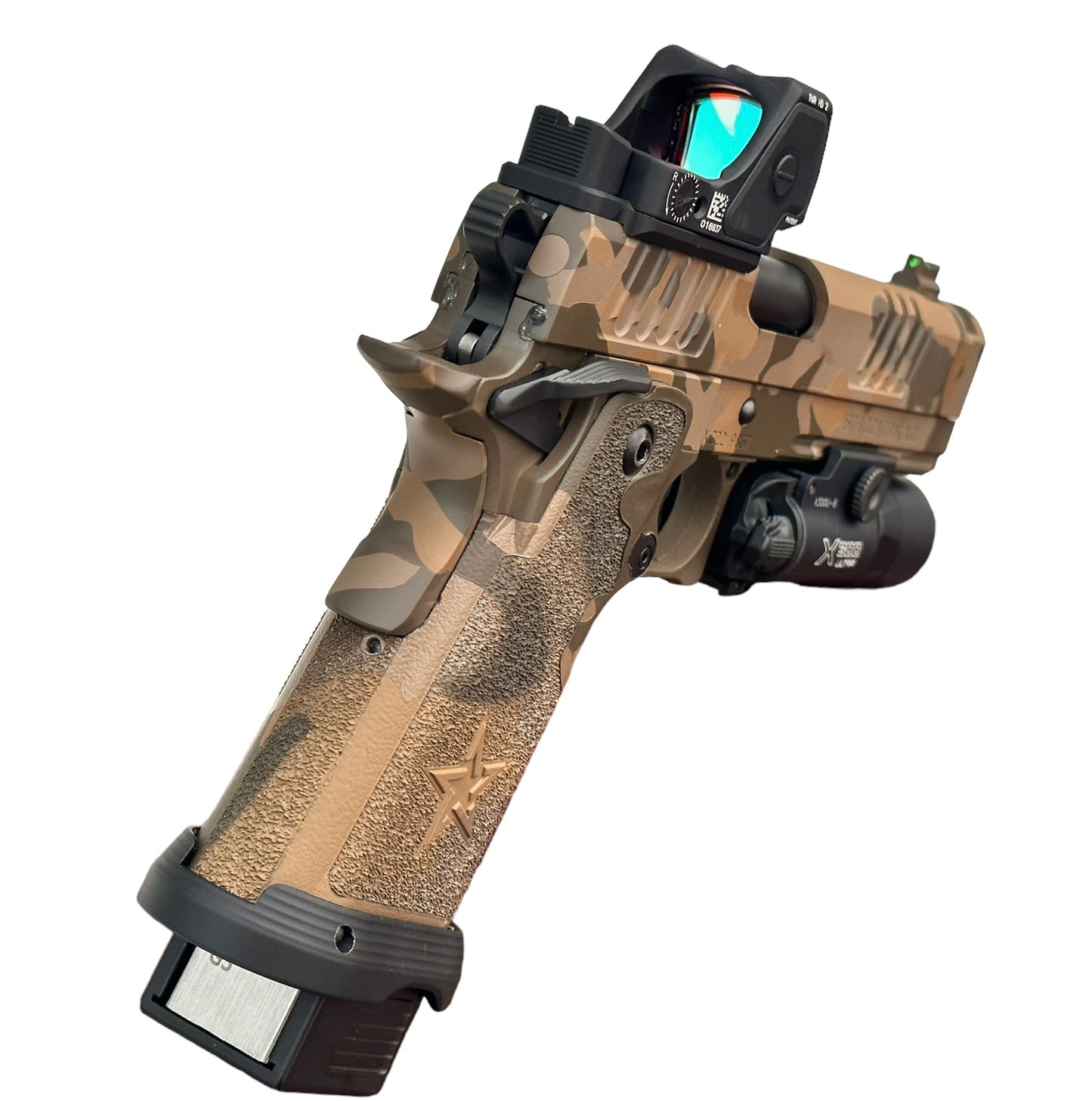 STACATTO / STI XC FACTORY NEW CAMO CERAKOTE FINISH COMP'D RMR HD & X300