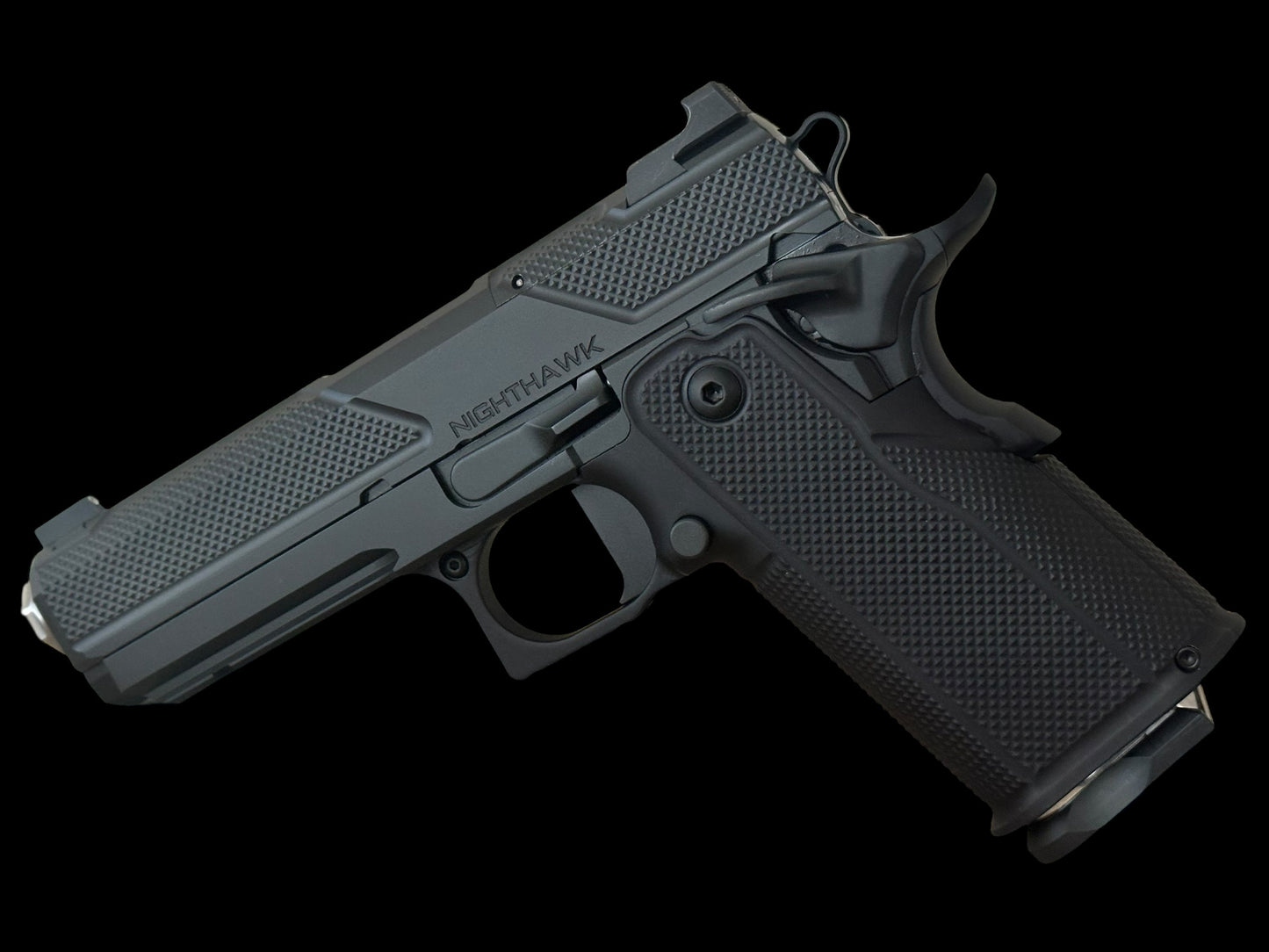 NIGHTHAWK CUSTOM DOUBLE AGENT DS 4.25” OPTIC READY BLACK DLC COMMANDER AMBI SAFETY 9MM