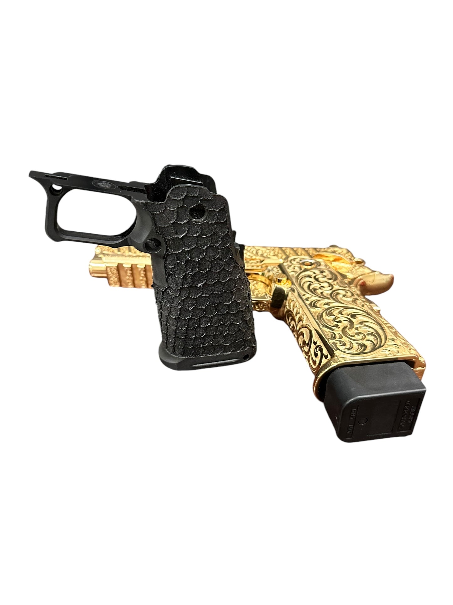 CUSTOM SPRINGFIELD ARMORY PRODIGY DOUBLE STACK 9mm 1 OF 1 FULLY ENGRAVED POLISHED AND 24K GOLD PLATED