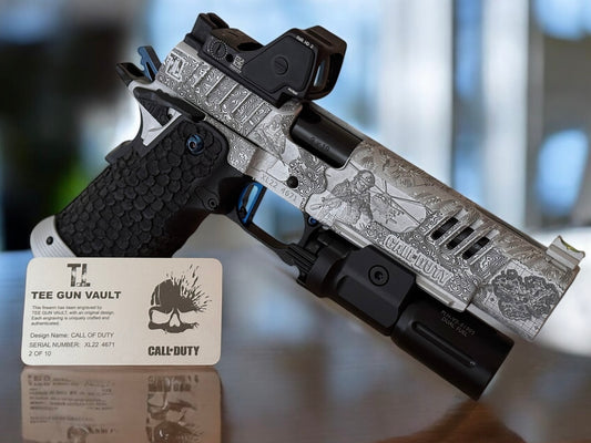 STACCATO CUSTOL XL “COD” PORTED SILVER EDITION WITH TRIJICON RMR HD , MODLITE AND INFINITY TRIGGER KIT