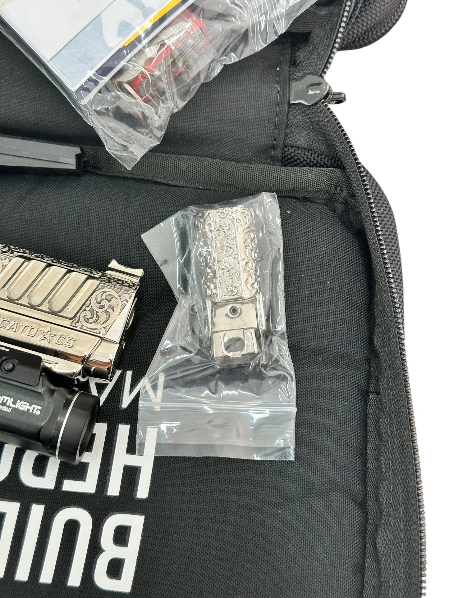 STACCATO CUSTOM CS 3.5” FULLY ENGRAVED HIGH POLISHED NICKEL PLATED WITH RMR & TLR7