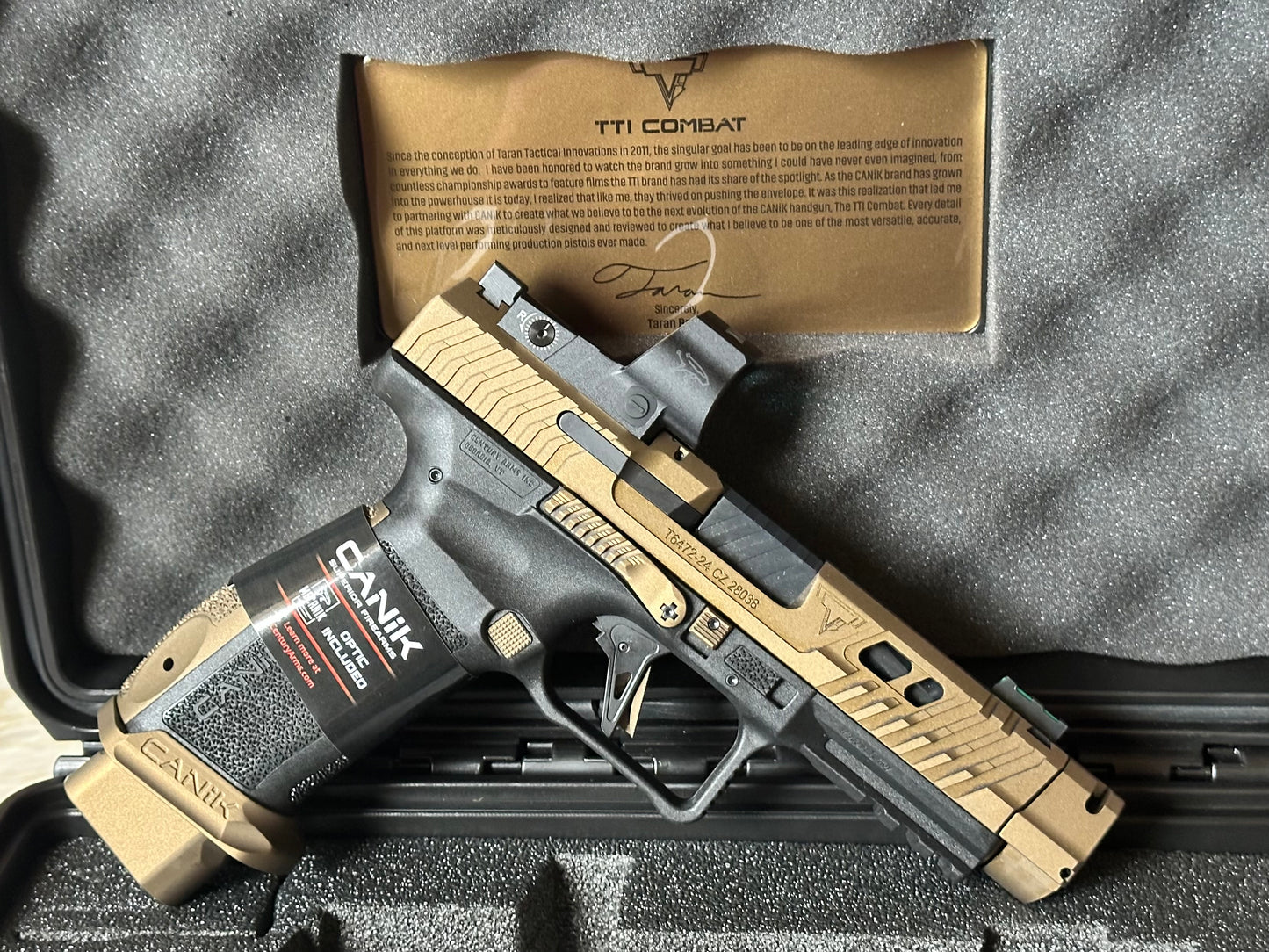 CANIK TARAN TACTICAL TTI COMBAT WITH MECANIK M03 RED DOT