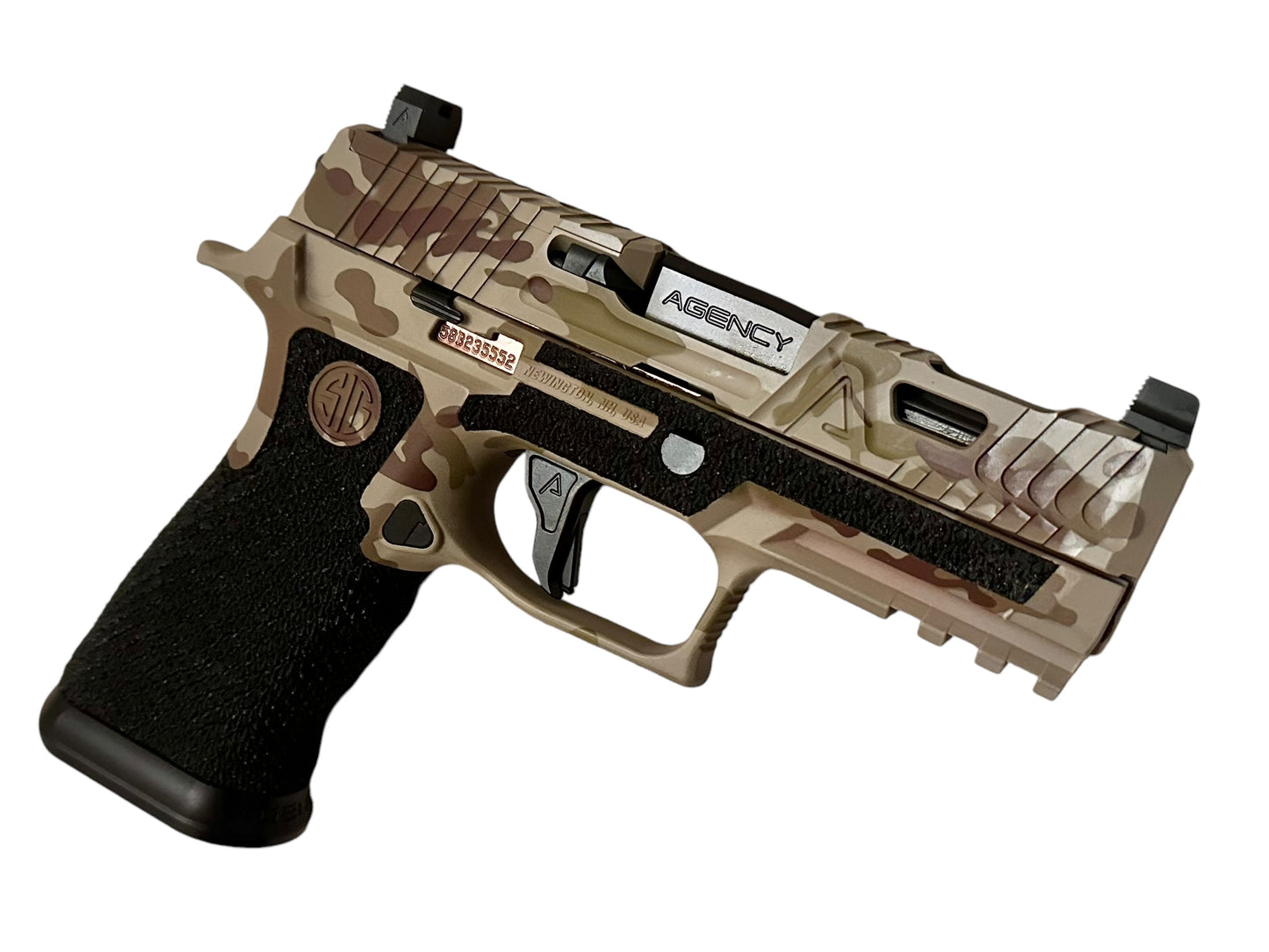 AGENCY ARMS SIG SAUER P320 FULL BUILD MULTI CAM OPTIC CUT