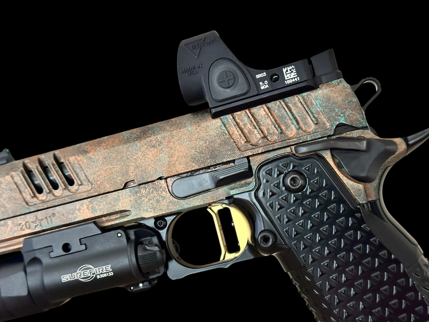 STACCATO CUSTOM XC SUNKEN SHIP EDITION WITH ATLAS METAL GRIPS GOLD TRIGGER SRO & X300