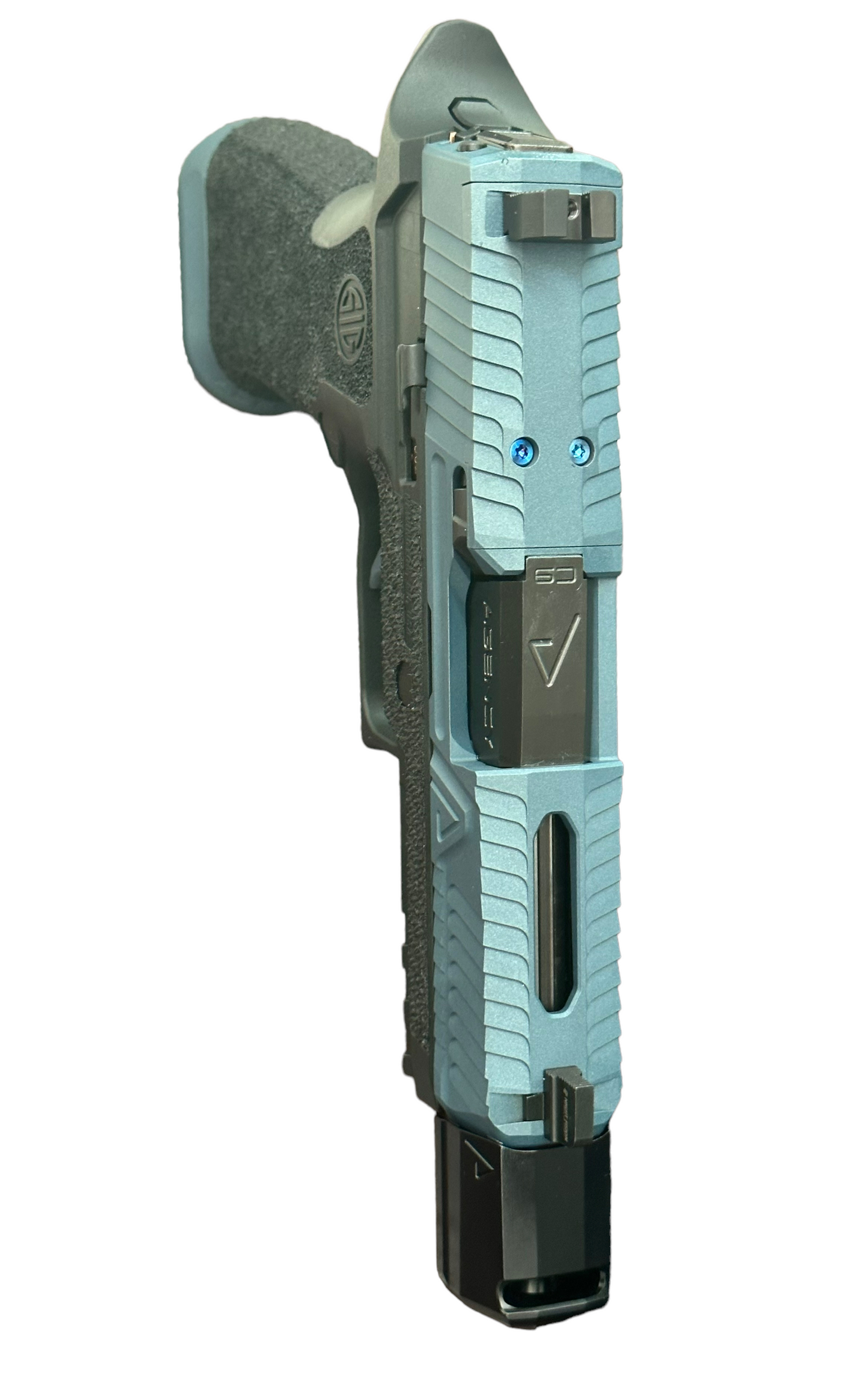 SIG SAUER X AGENCY ARMS P320 COMPENSATED IOS CUT BLUE FINISH 9MM