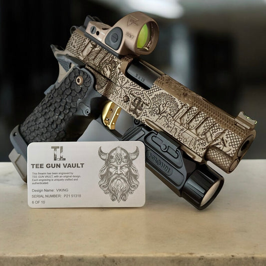 STACCATO CUSTOM P 2011 “VIKING” PORTED WITH ATLAS TRIGGER, SRO AND HOLOSUN FLASHLIGHT