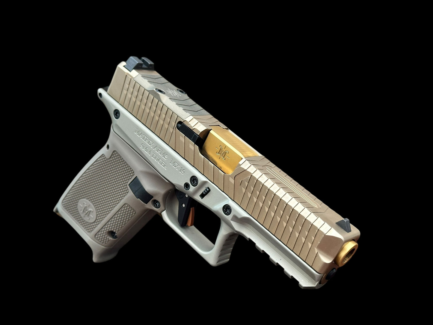 MATRIX ARMS MX19 FDE ALUMINUM FRAME GOLD BARREL