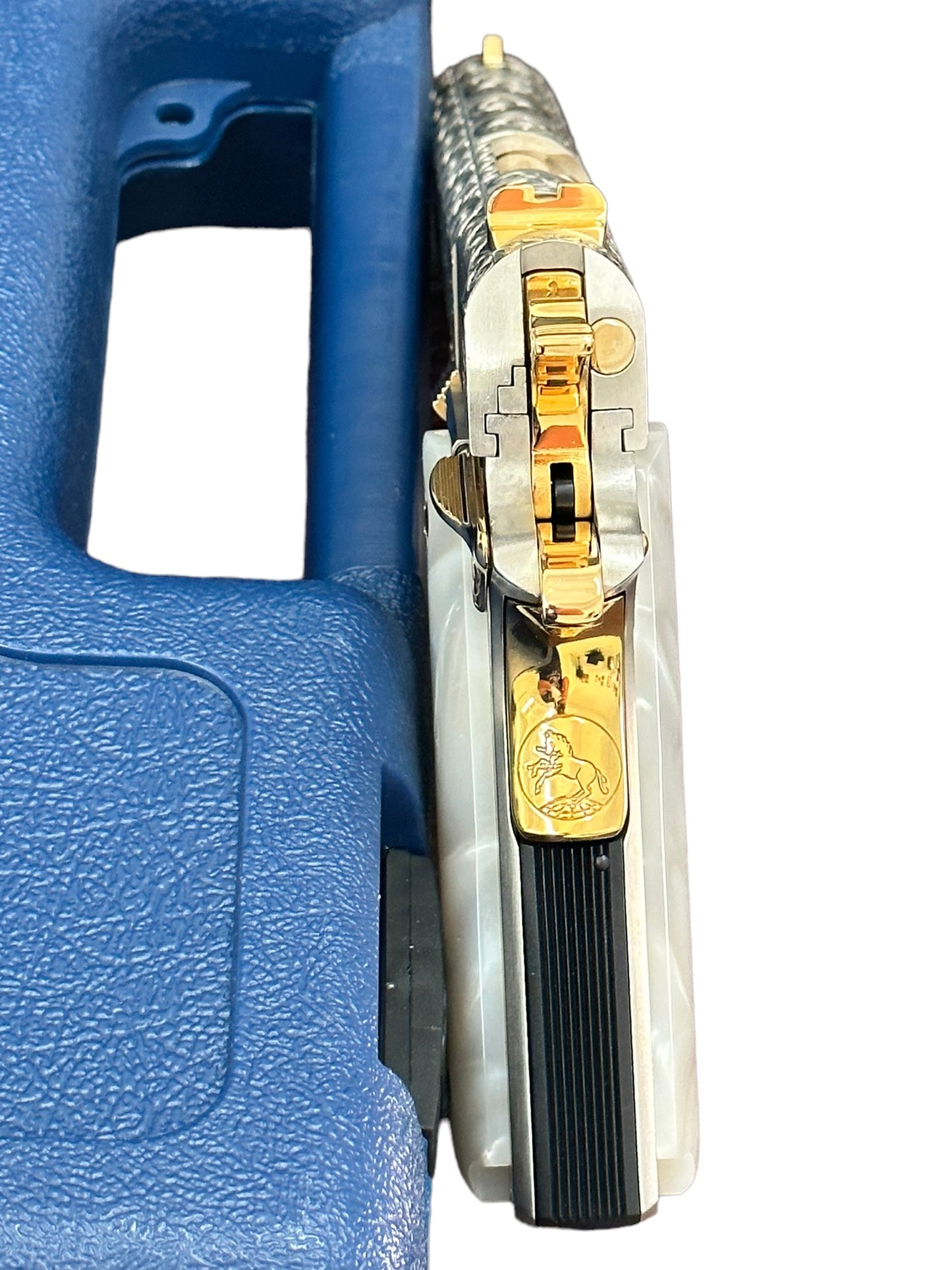 COLT CUSTOM 1911 FULLY ENGRAVED BRUSH NICKEL FINISH WITH 24K GOLD ACCENTS (pre order)