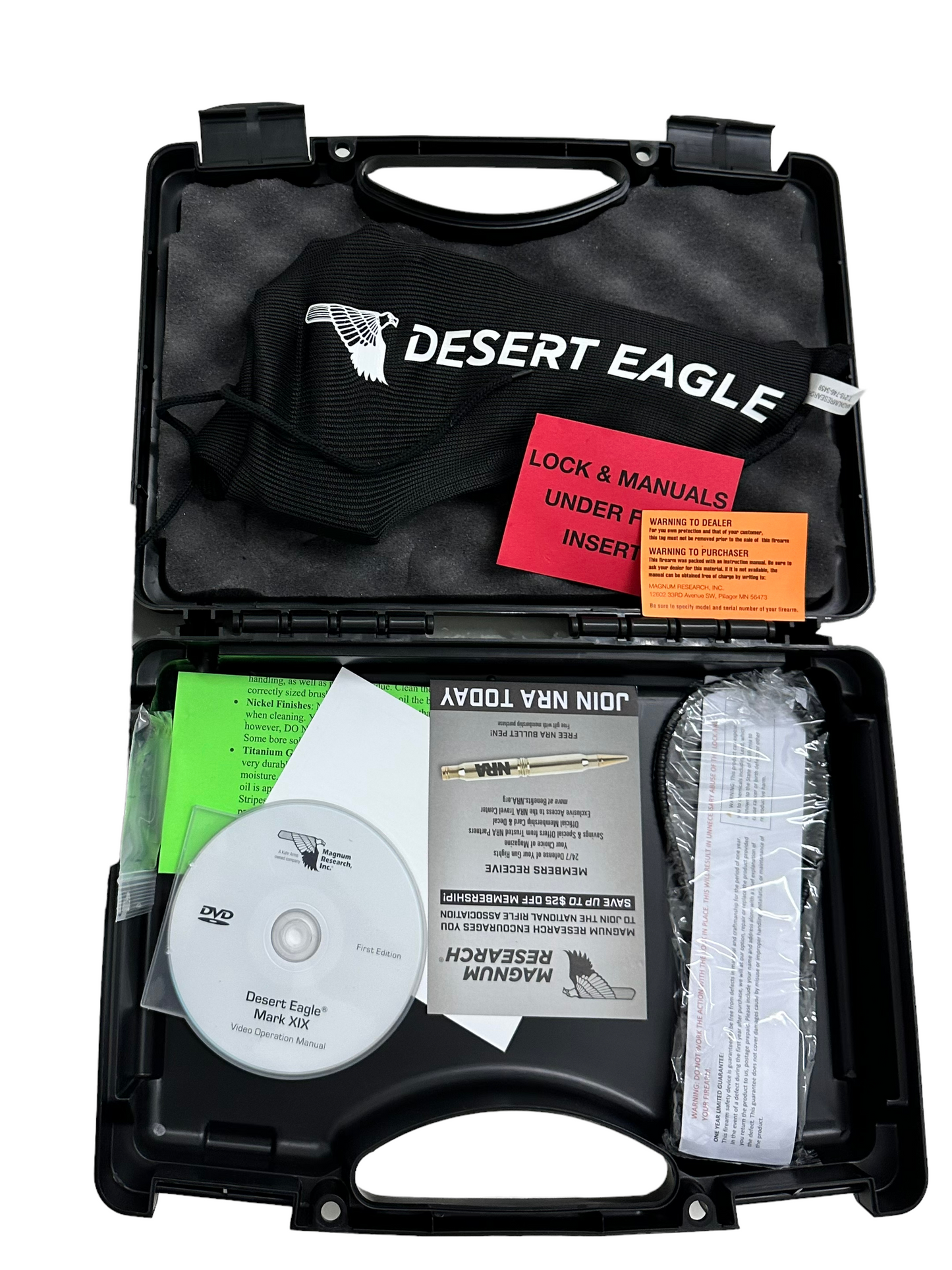 Magnum Research Desert Eagle XIX 50 AE 6" Stainless Steel top and bottom rail NIB