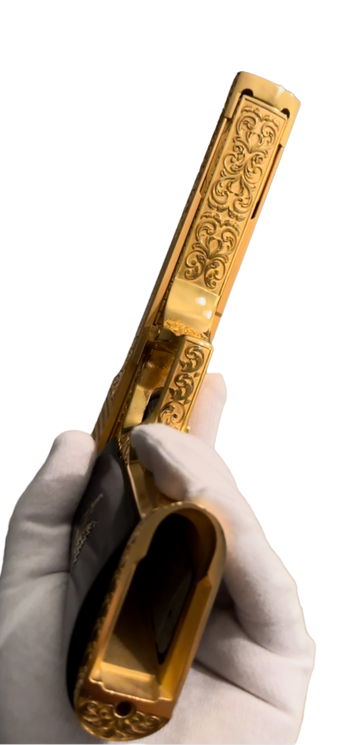 MAGNUM RESEARCH DESERT EAGLE .50AE 24K GOLD PLATED FULLY ENGRAVED