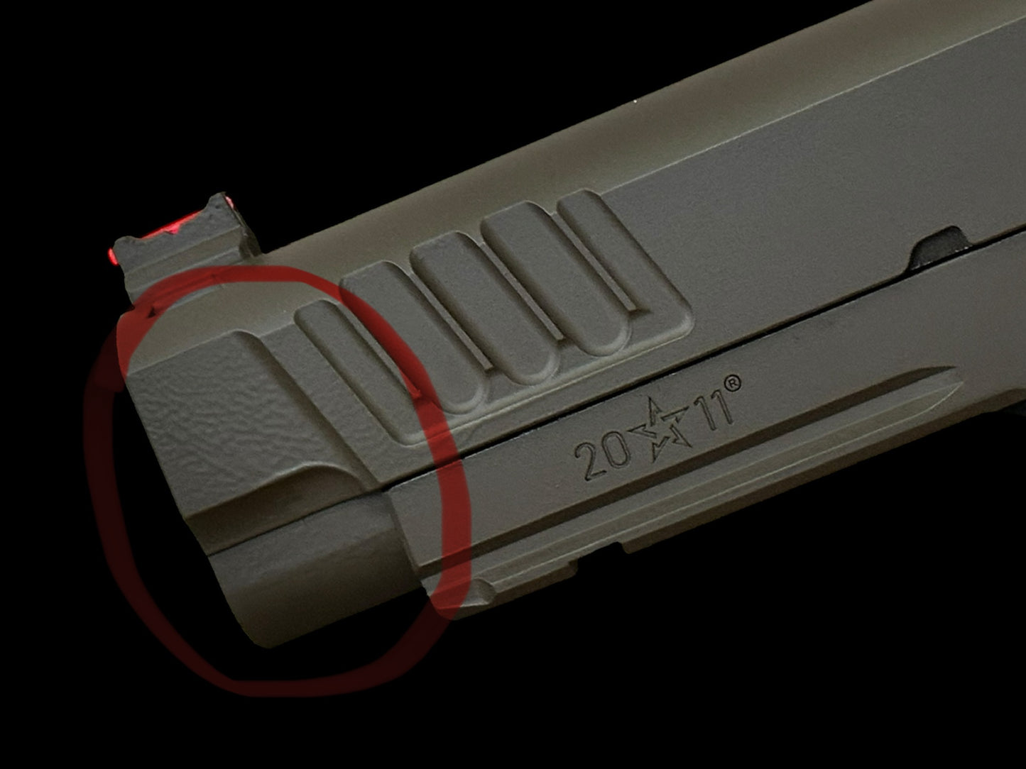 STACCATO P 2011 SNIPER GREY FINISH WITH ATLAS TRIGGER AND DRAGON SCALE GRIPS