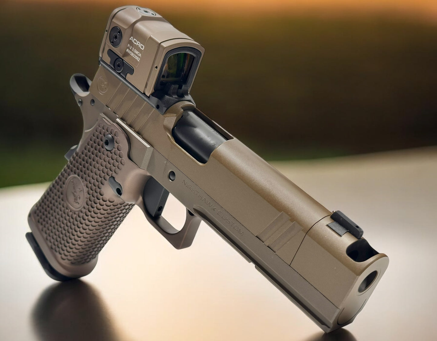 NIGHTHAWK CUSTOM SANDHAWK DOUBLE STACK 9MM WITH ACRO P2