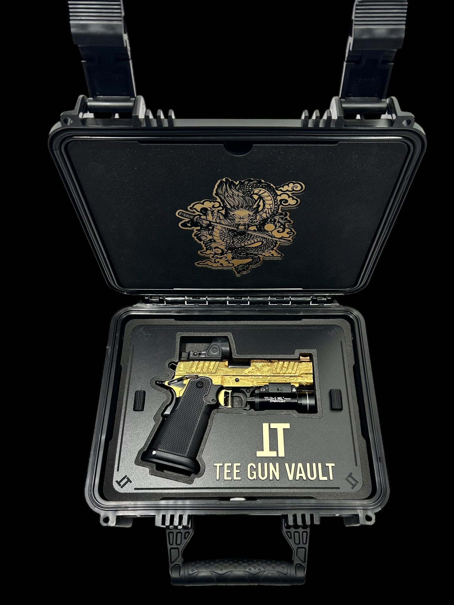 STACCATO CUSTOM P “LAST SAMURAI” PORTED ENGRAVED IN POLISHED GOLD TIN (PVD)