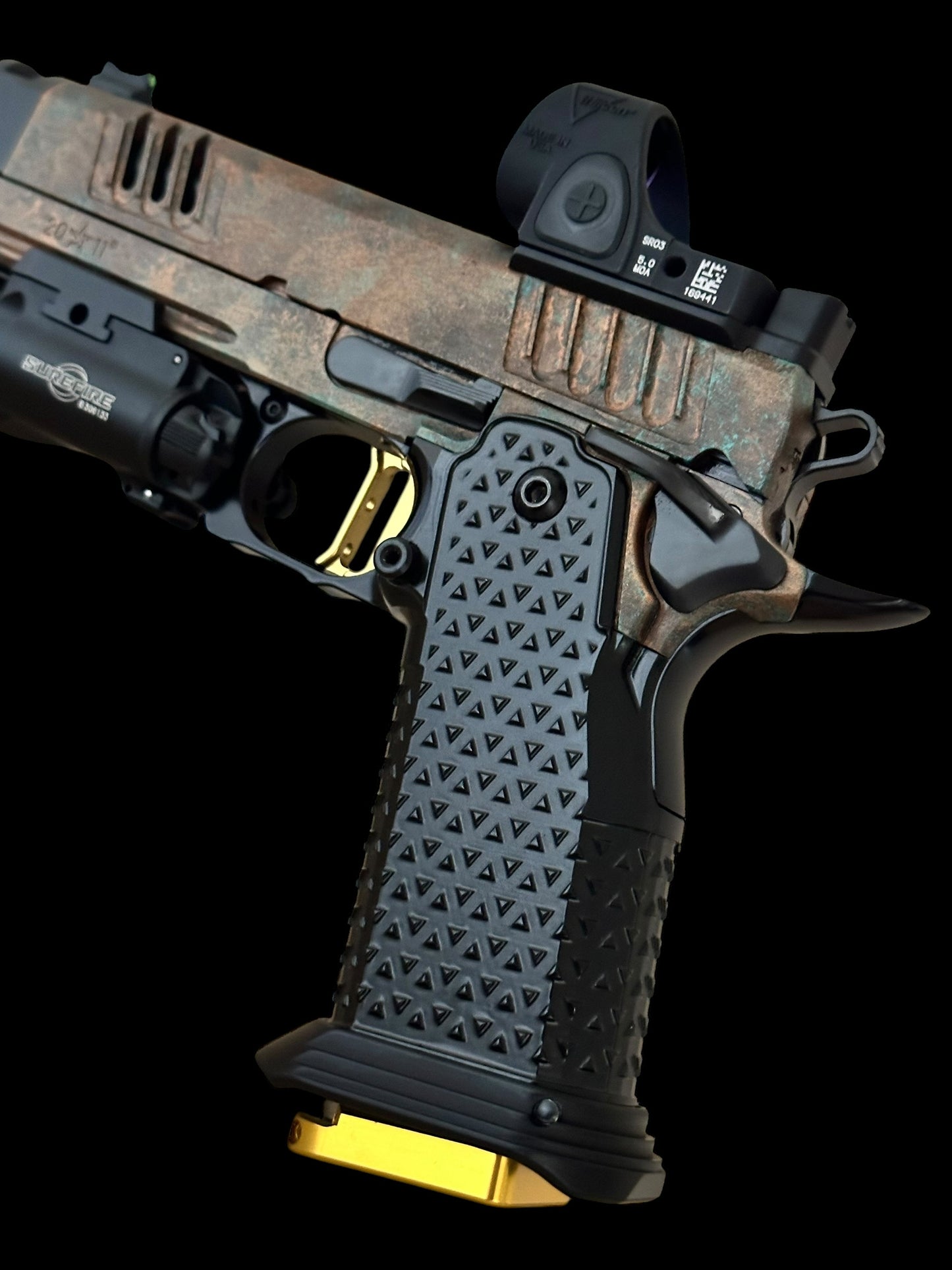 STACCATO CUSTOM XC SUNKEN SHIP EDITION WITH ATLAS METAL GRIPS GOLD TRIGGER SRO & X300