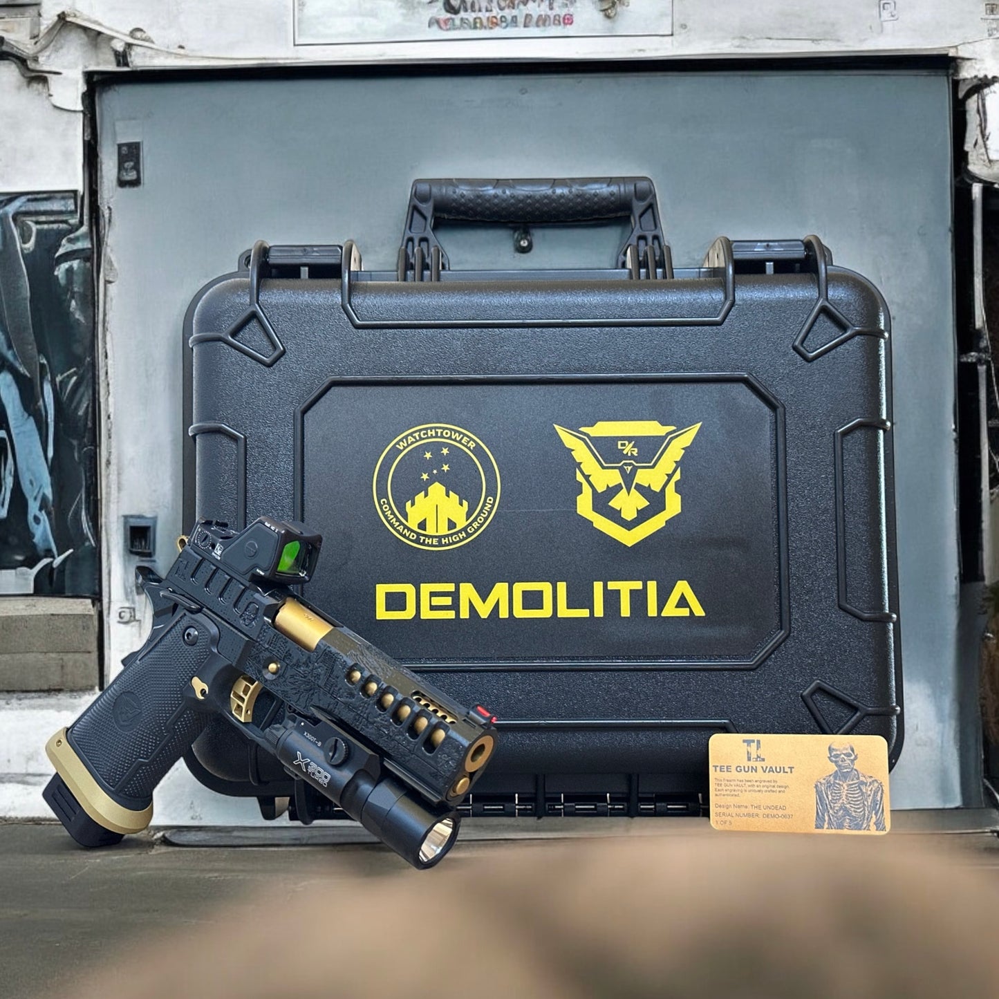WATCHTOWER DEMOLITIA 1 OF 5 THE “UNDEAD” EDITION 2011 ENGRAVED HIGH GLOSS BLACK FINISH