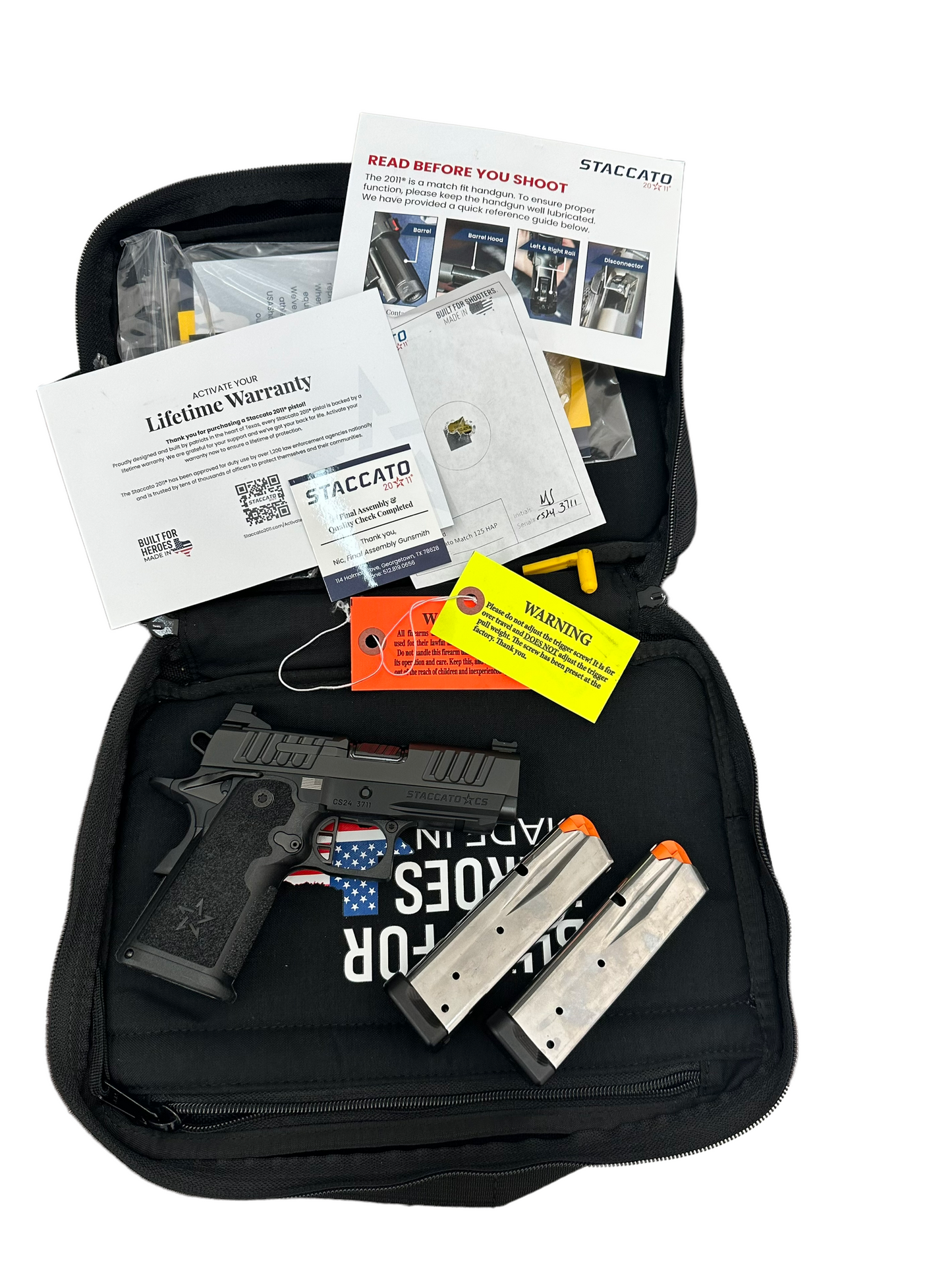 STACCATO CS 3.5” CARRY BLACK DLC BARREL, FLAT TRIGGER 9MM