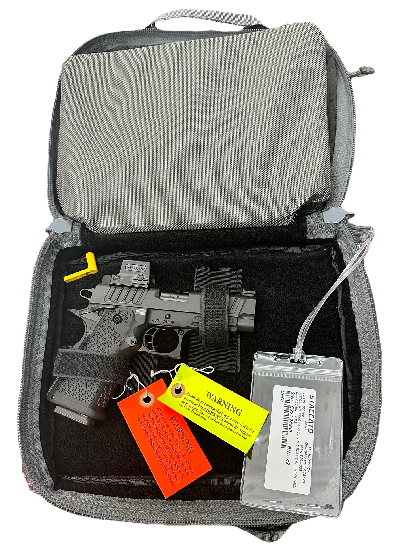 STACCATO C2 2011 CARRY IN ORIGINAL CASE WITH 2 MAGS WITH HOLOSUN 509T