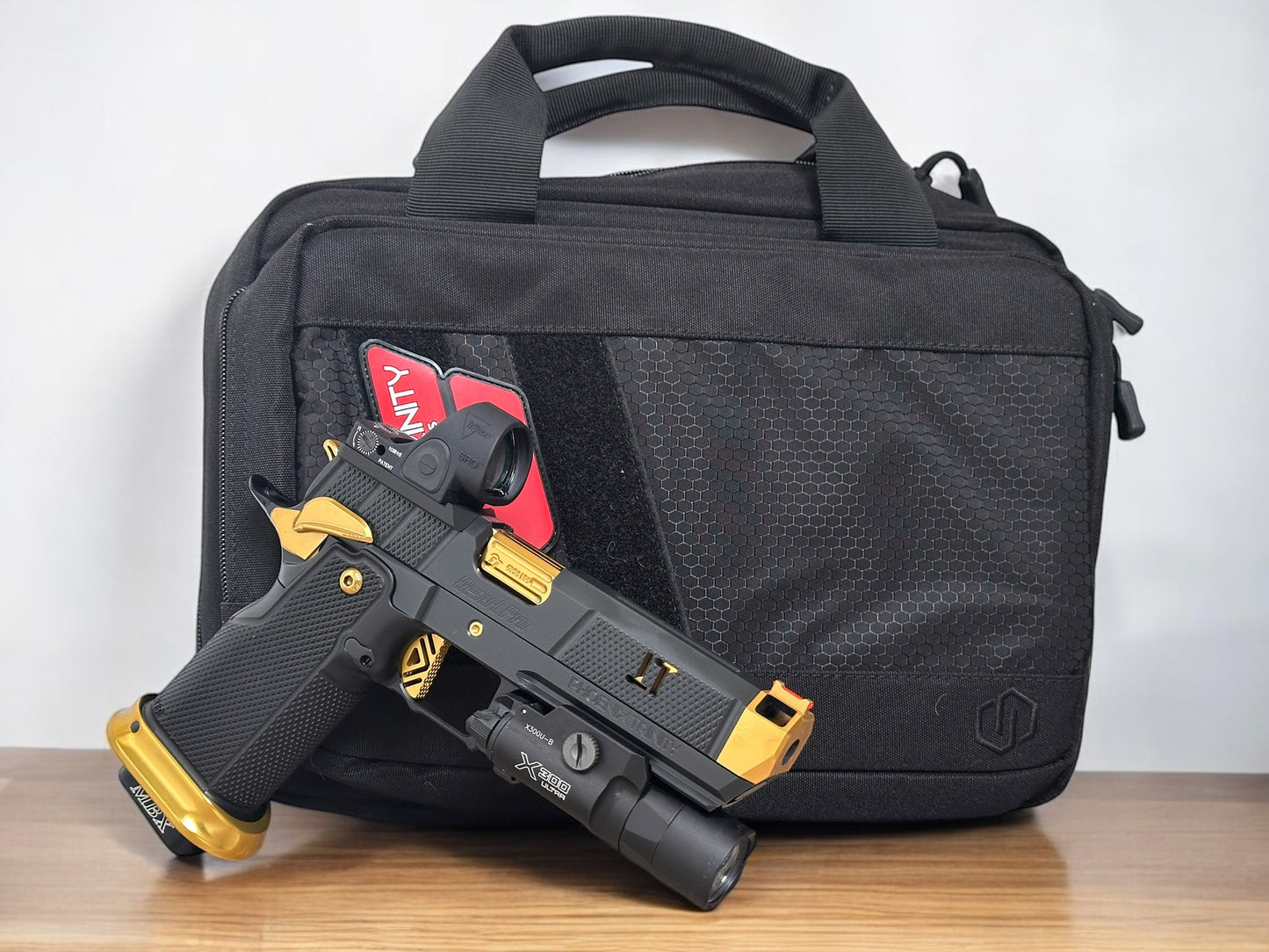 PHOENIX TRINITY DESERT PRO BLACK EDITION LIMITED TO 15 BLACK/GOLD DLC FINISH 9MM (optic & light) not included