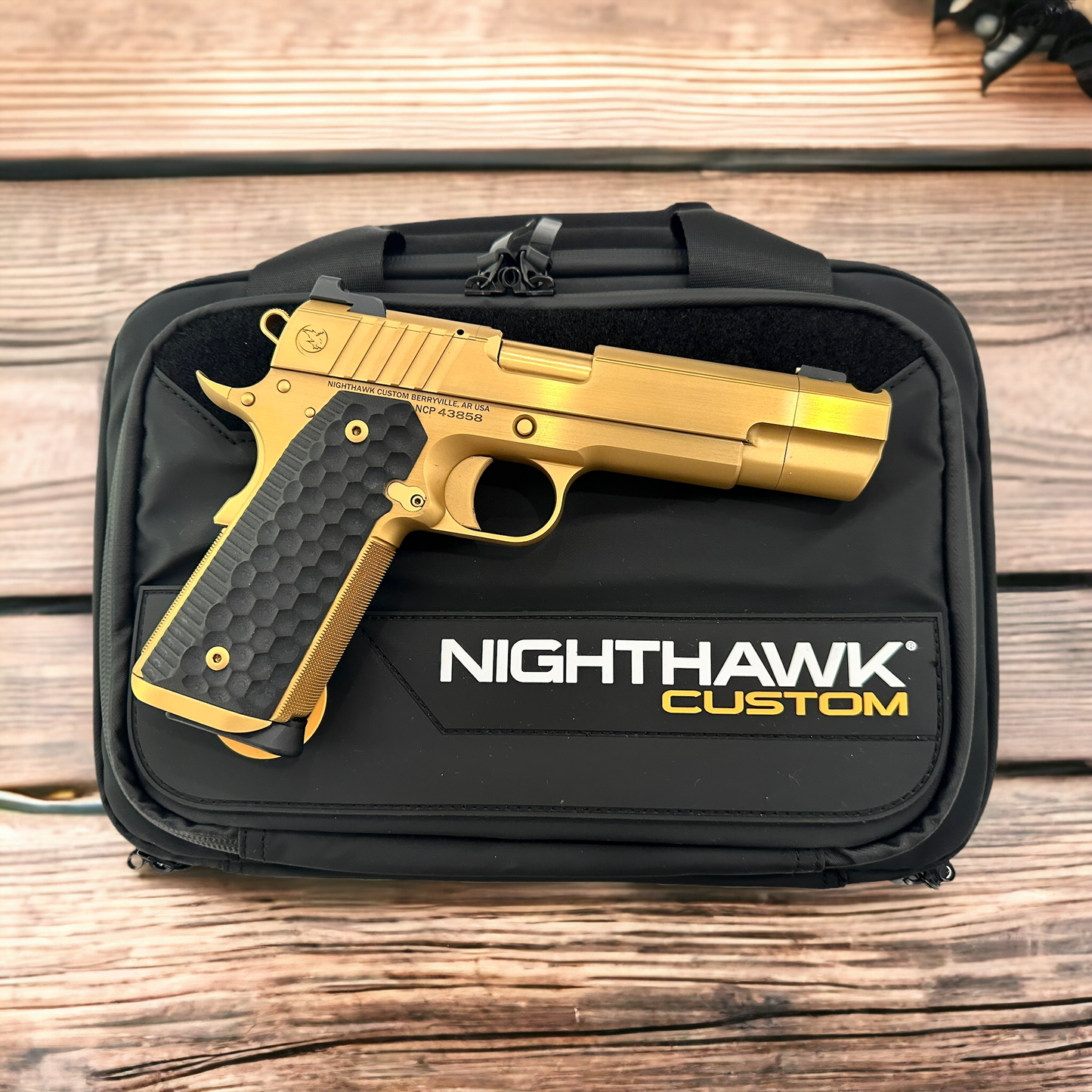 NIGHTHAWK CUSTOM FIREHAWK GOLD TIN WITH IOS CUT .45ACP