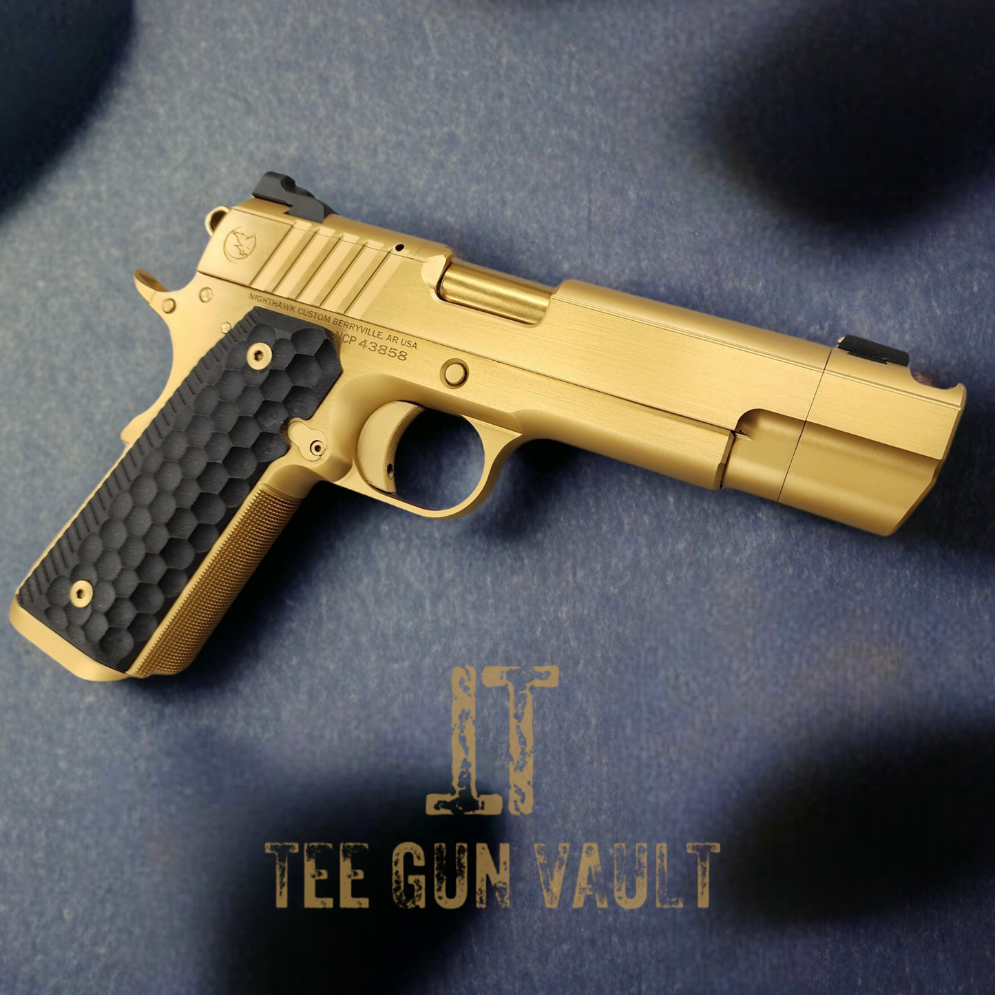 NIGHTHAWK CUSTOM FIREHAWK GOLD TIN WITH IOS CUT .45ACP