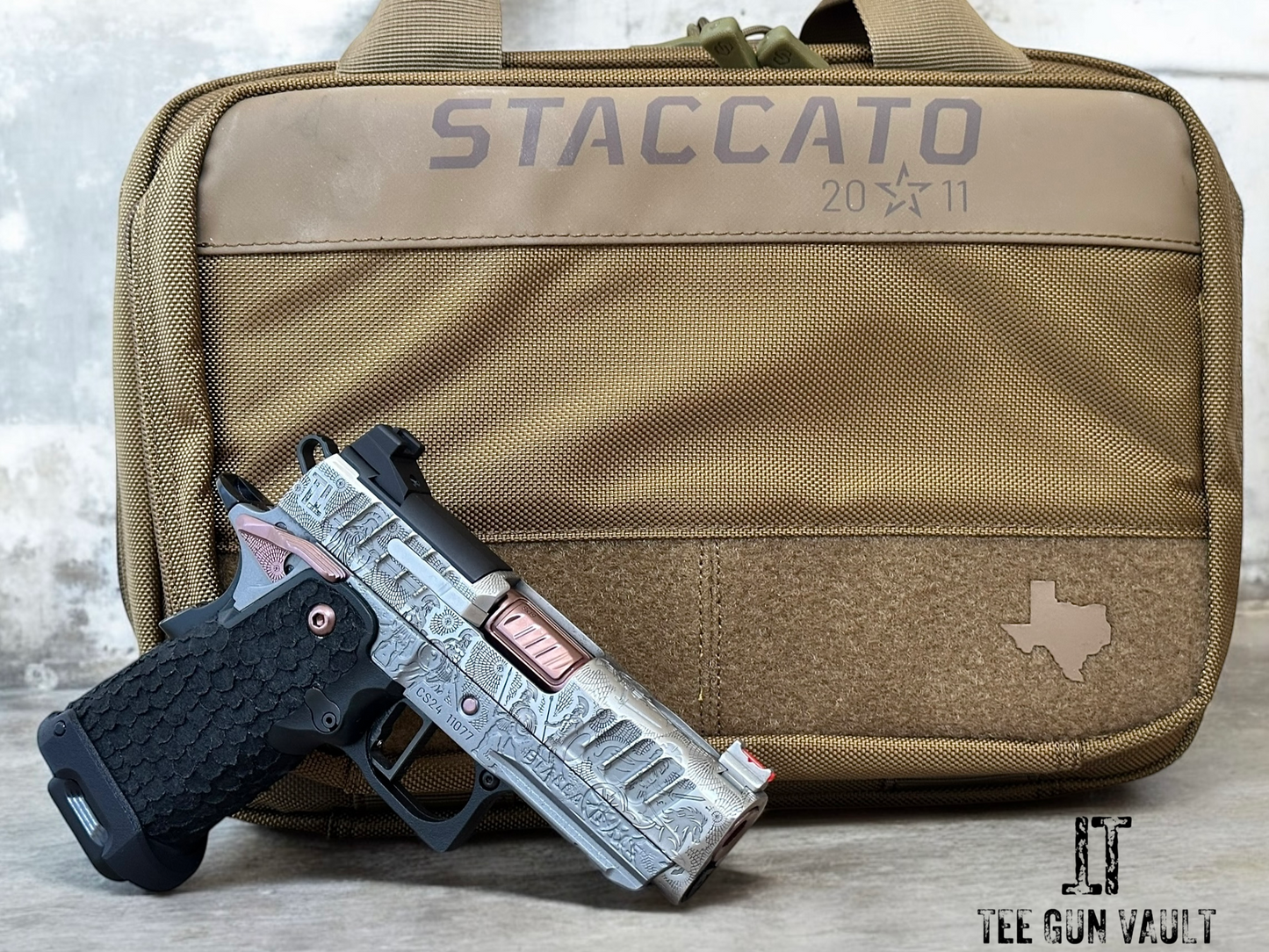 STACCATO CUSTOM CS 3.5” PORTED “SPARTANS” ENGRAVED PVD FINISH