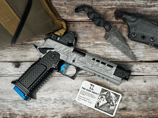 ATLAS GUNWORKS CUSTOM EREBUS “GHOUL” 1 OF 1 WITH TRJICON RMR HD AND STROUP KNIVES BRAVO-5