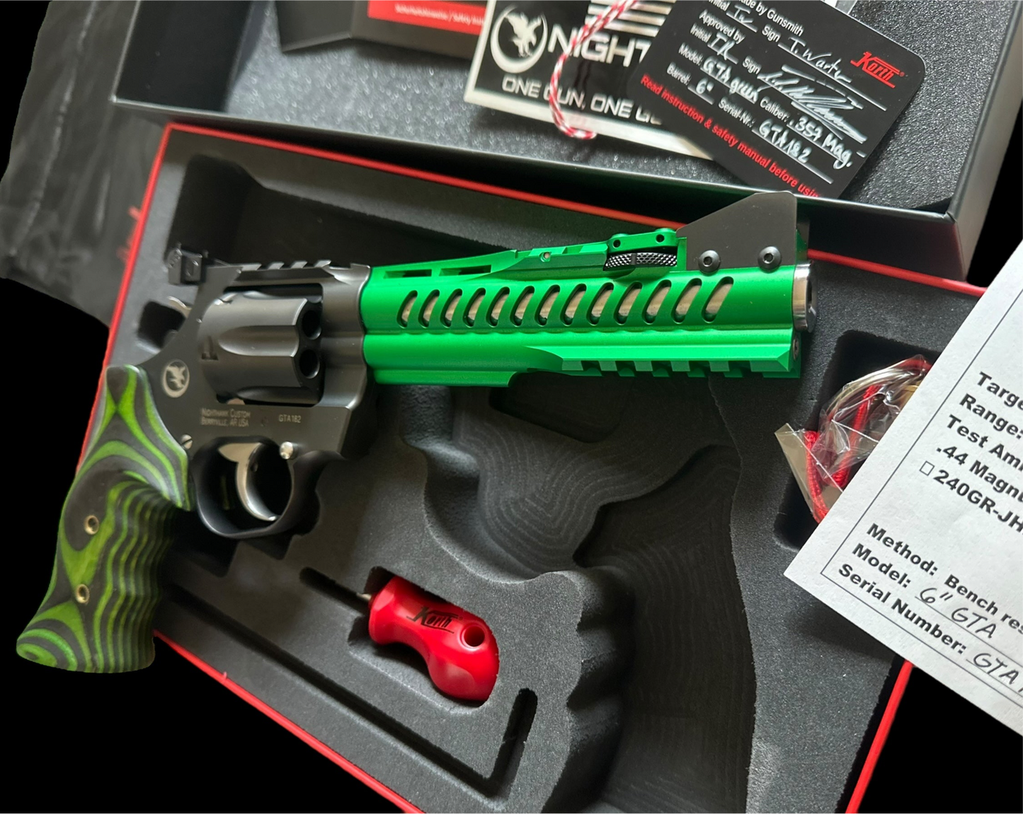 NIGHTHAWK CUSTOM KORTH REVOLVER SUPER SPORT GTA GREEN .357 MAG