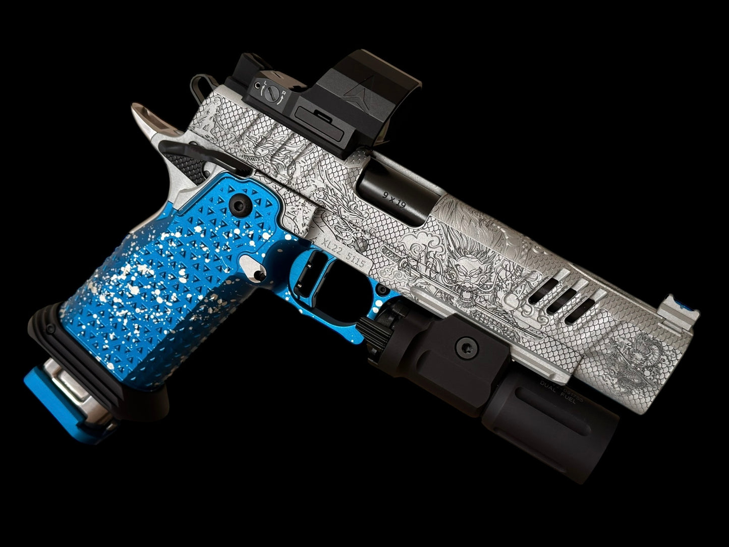 STACCATO XL CUSTOM “LAST SAMURAI “ ATLAS GRIPS FUSION OPTIC AND MODLITE
