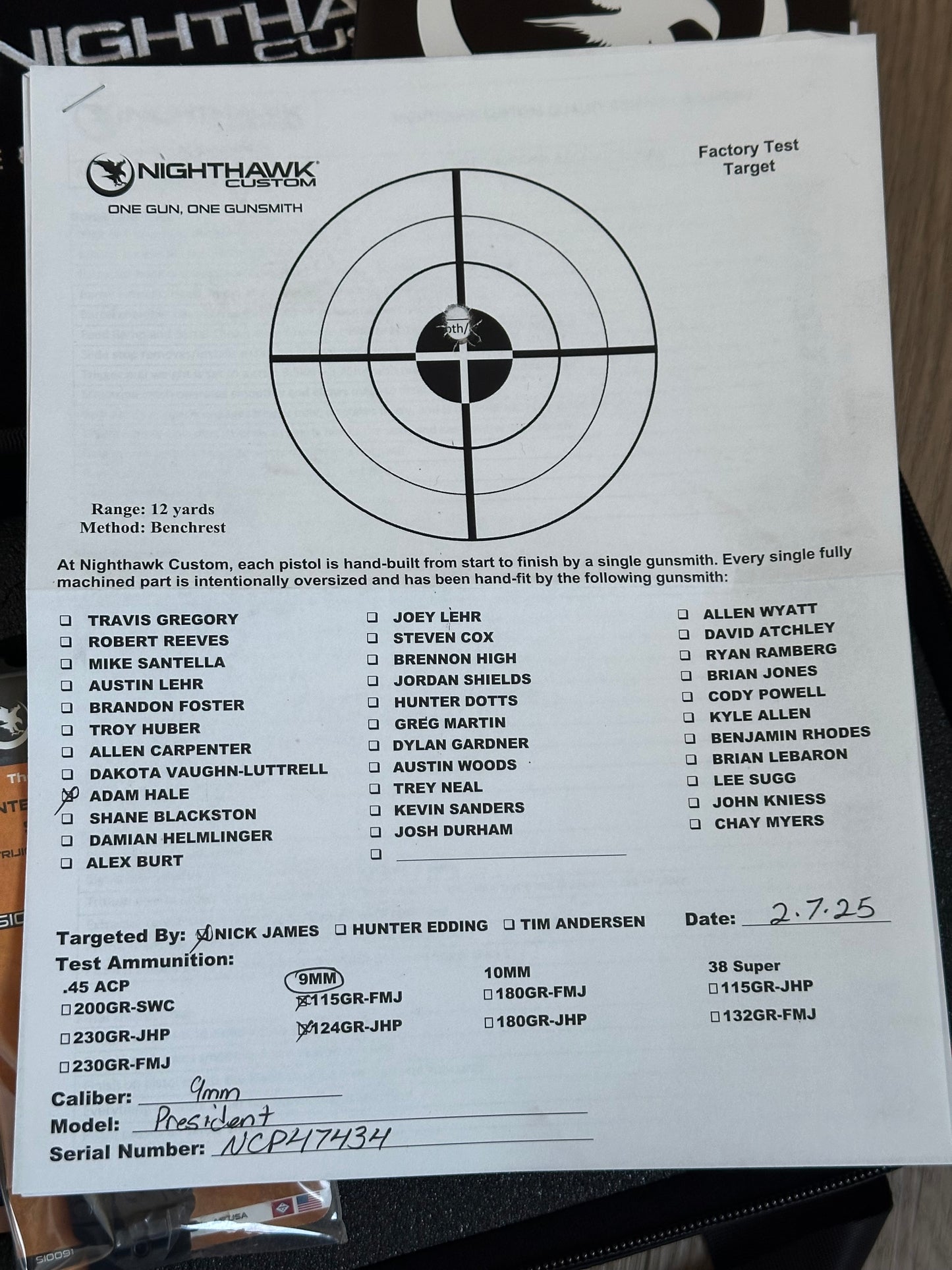 NIGHTHAWK CUSTOM PRESIDENT 1911 5” GOV ROSE GOLD PVD FINISH OPTIC READY 9MM