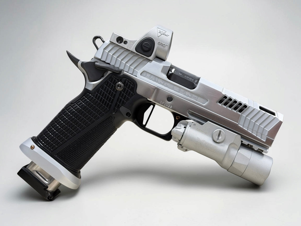 DARK FORGE CUSTOM WRAITH PORTED 4.6” BRUSHED CHROME WITH MATCHING SILVER SRO & X300