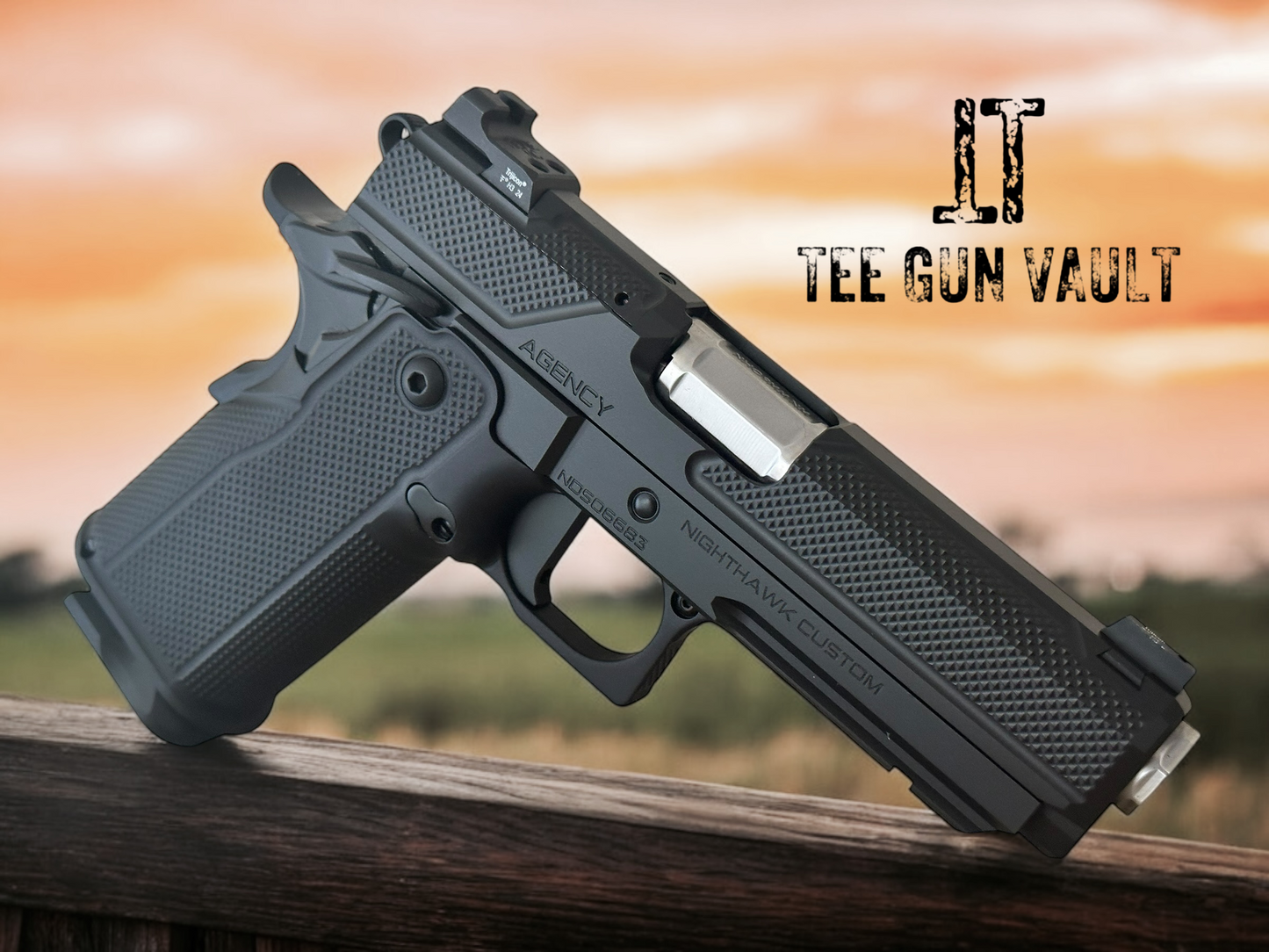 NIGHTHAWK CUSTOM DOUBLE AGENT DS 4.25” OPTIC READY BLACK DLC COMMANDER AMBI SAFETY 9MM