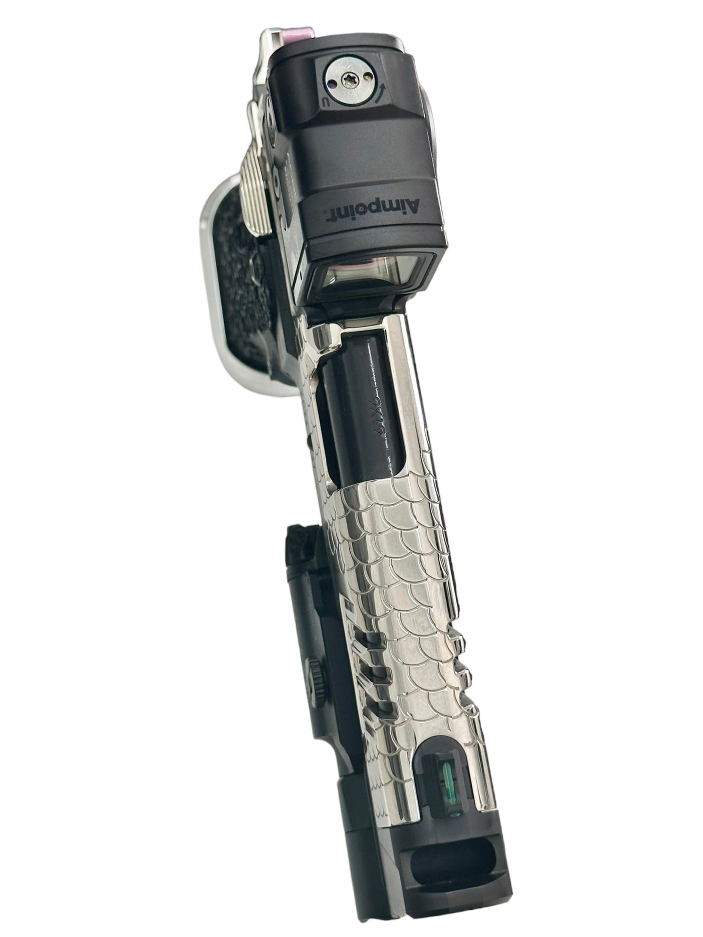 FULLY CUSTOMIZED STACCATO XC ENGRAVED POLISHED NICKEL PLATED WITH INFINITY TRIGGER ACRO AND X300