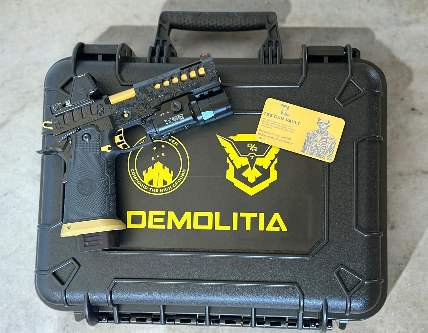 WATCHTOWER DEMOLITIA 1 OF 5 THE “UNDEAD” EDITION 2011 ENGRAVED HIGH GLOSS BLACK FINISH