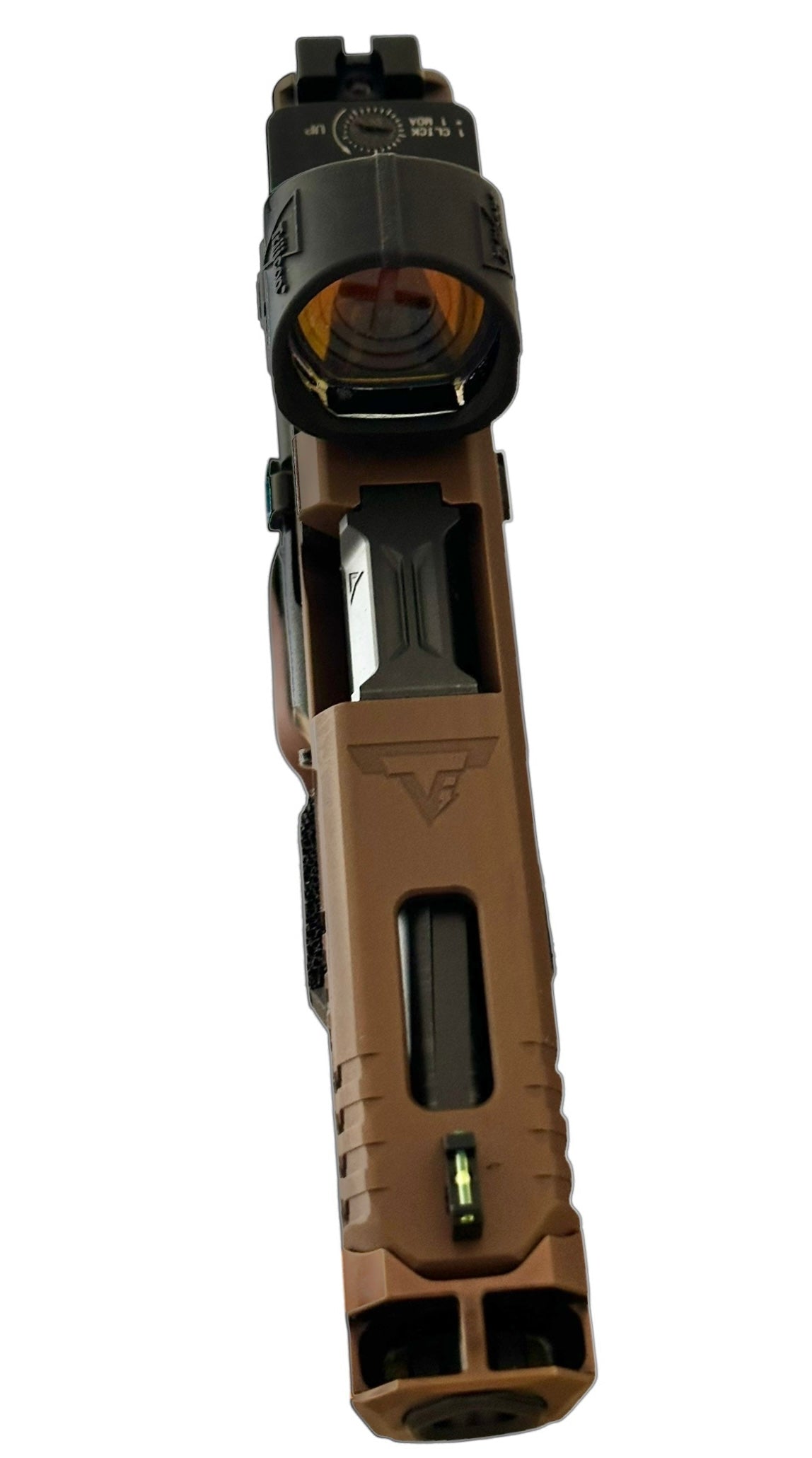 TARAN TACTICAL COMBAT MASTER GLOCK 45 COPPERHEAD XR WITH TRIJICON SRO.