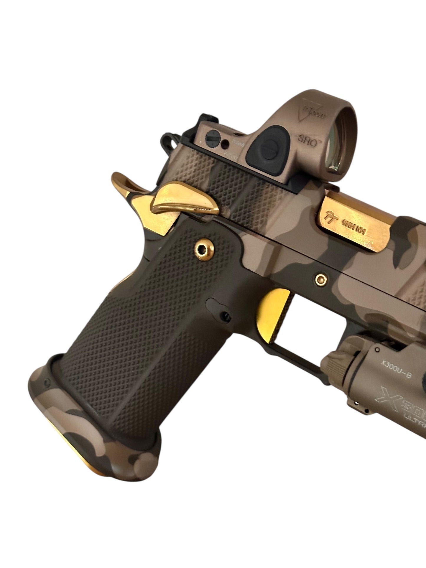 PHOENIX TRINITY H SERIES H PRO DOUBLE STACK EVO GRIPS WITH SRO AND X300 9MM MULTICAM